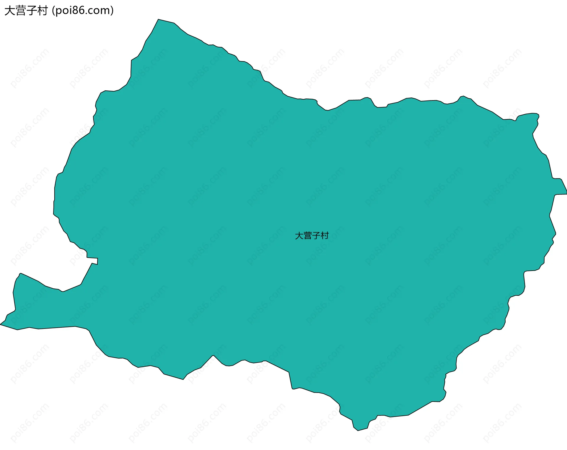 大营子村边界地图