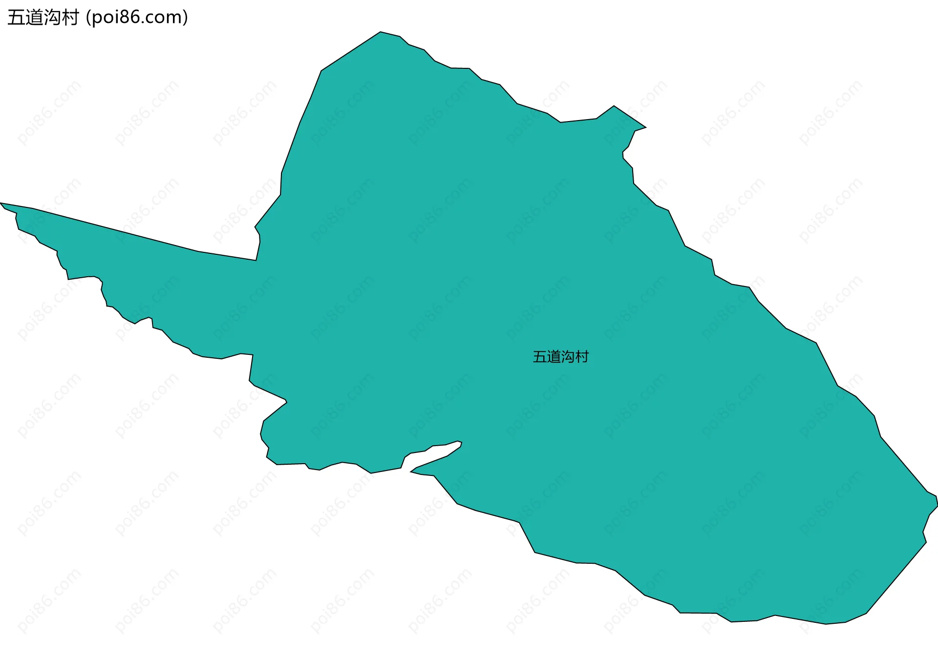 五道沟村边界地图