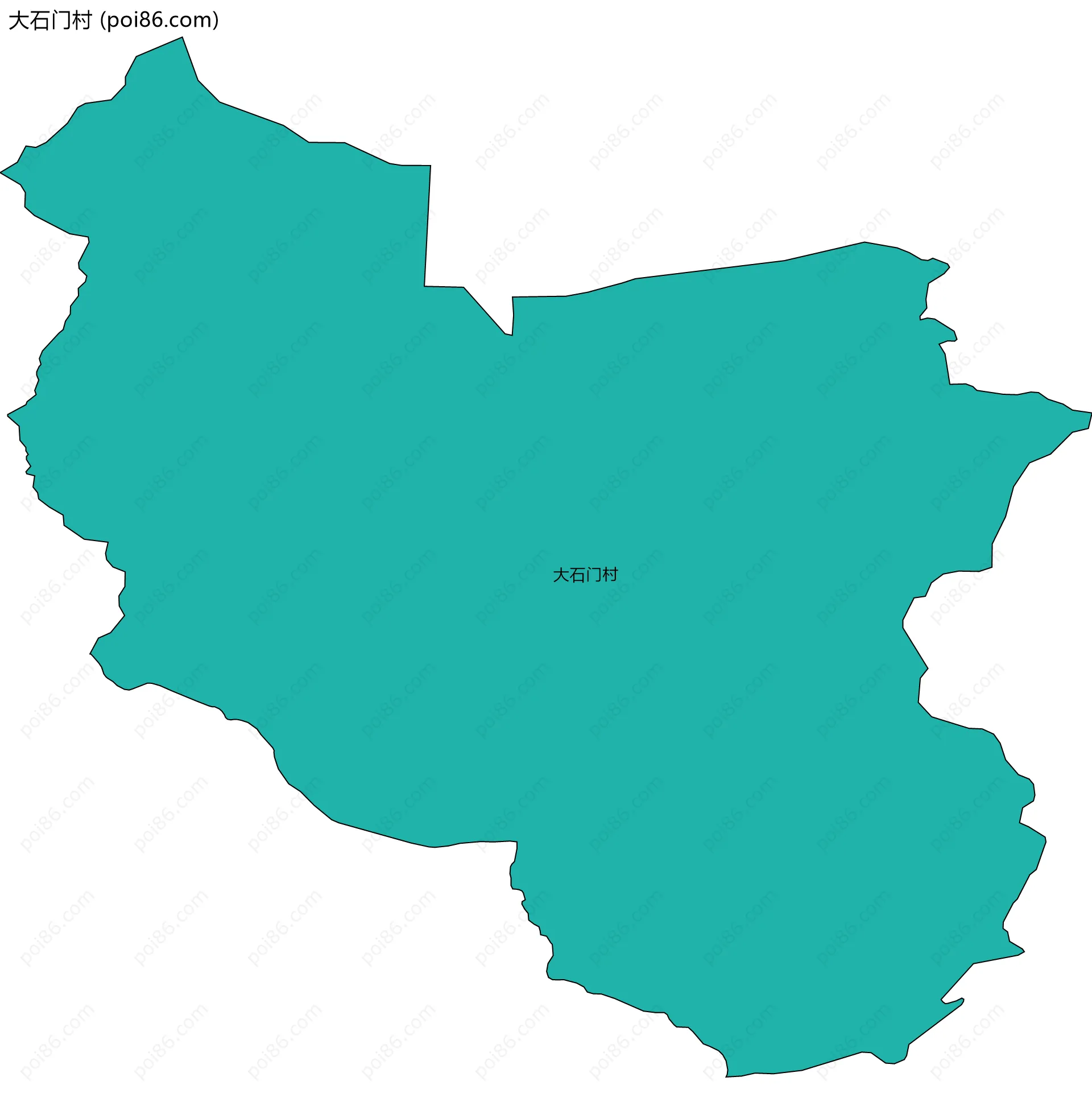 大石门村边界地图
