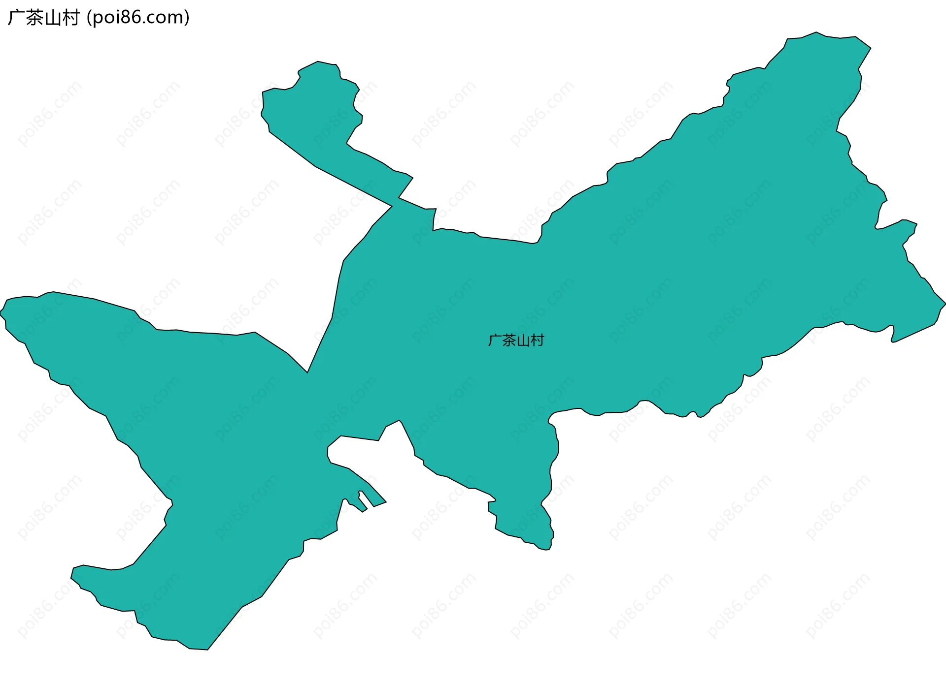广茶山村边界地图