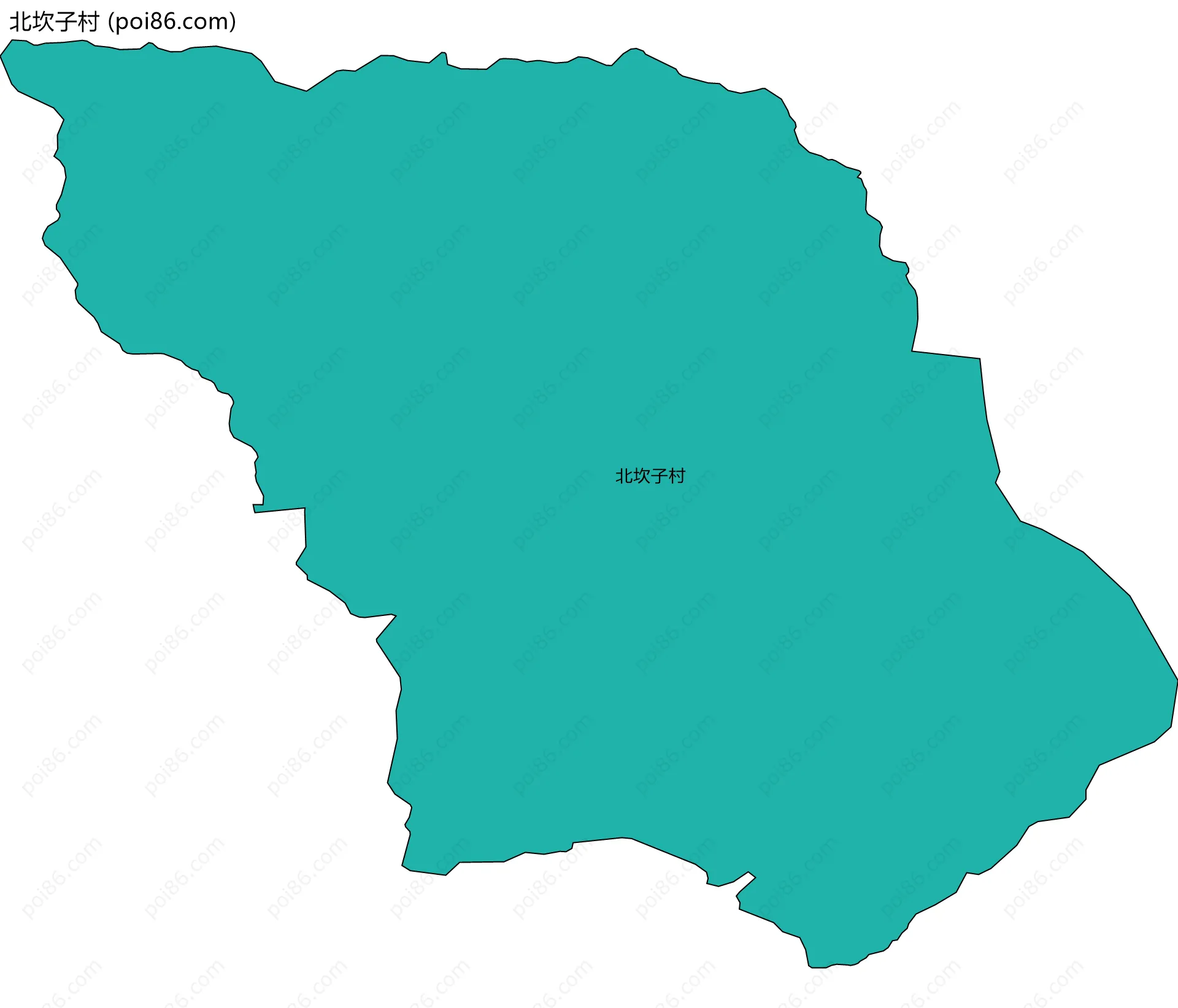 北坎子村边界地图