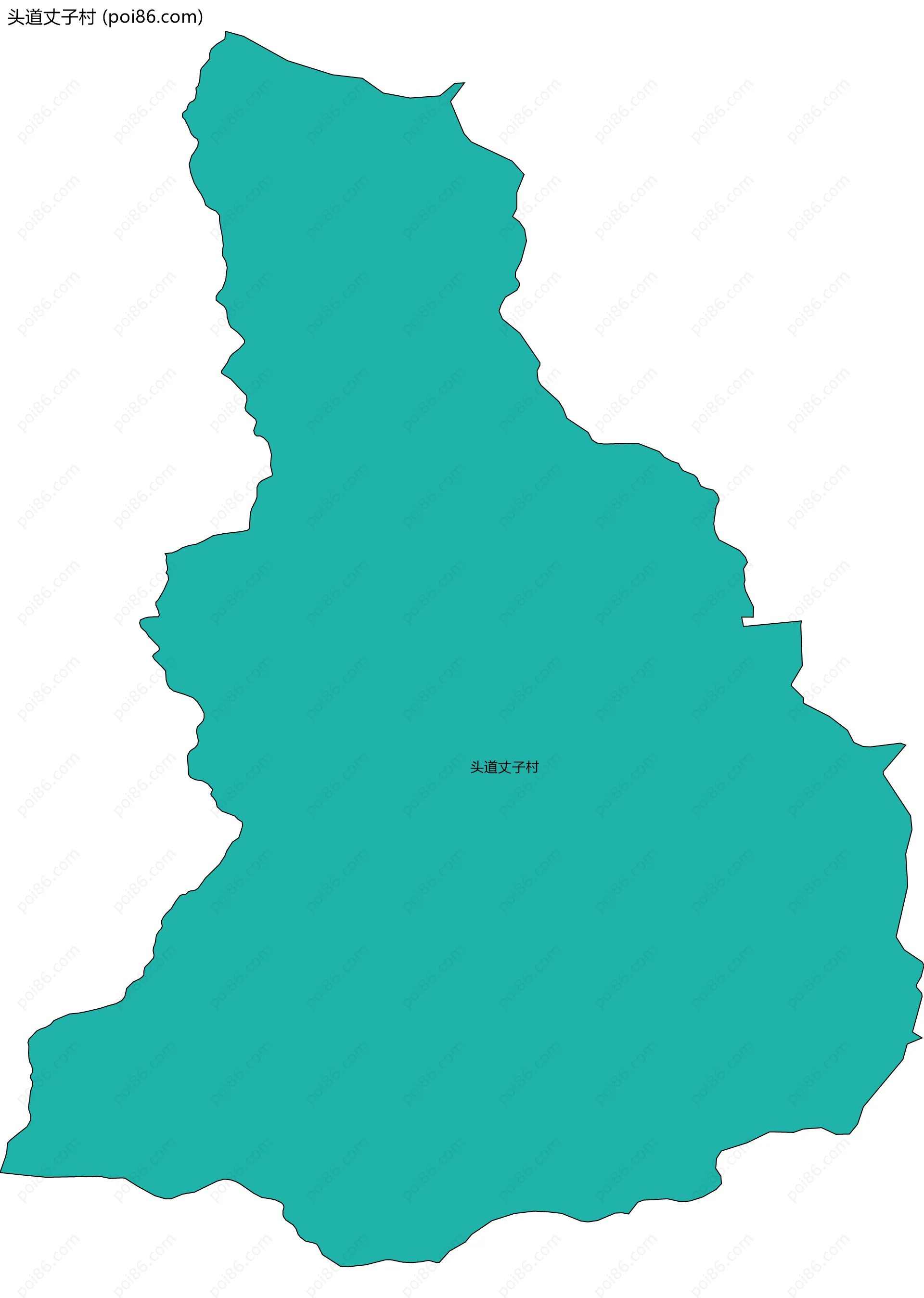 头道丈子村边界地图