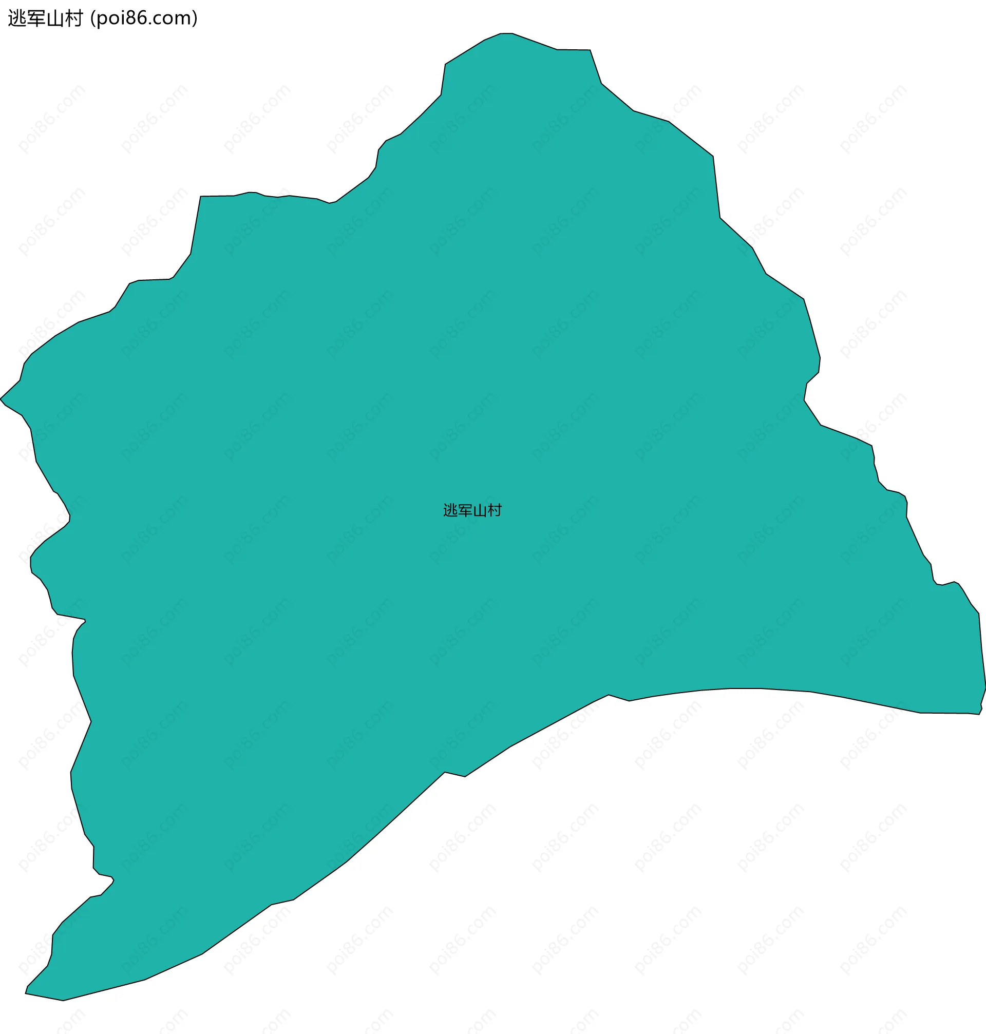 逃军山村边界地图