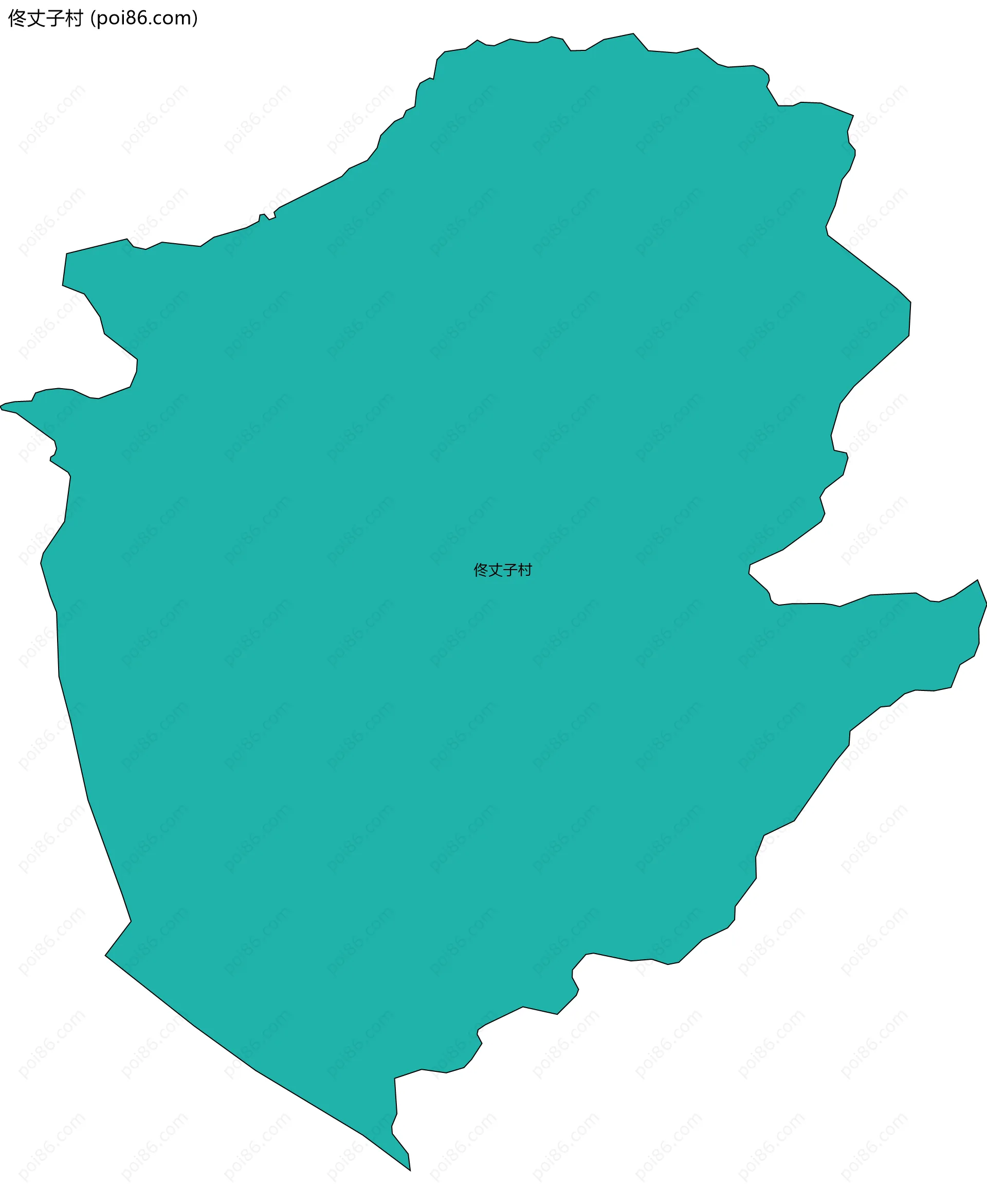 佟丈子村边界地图