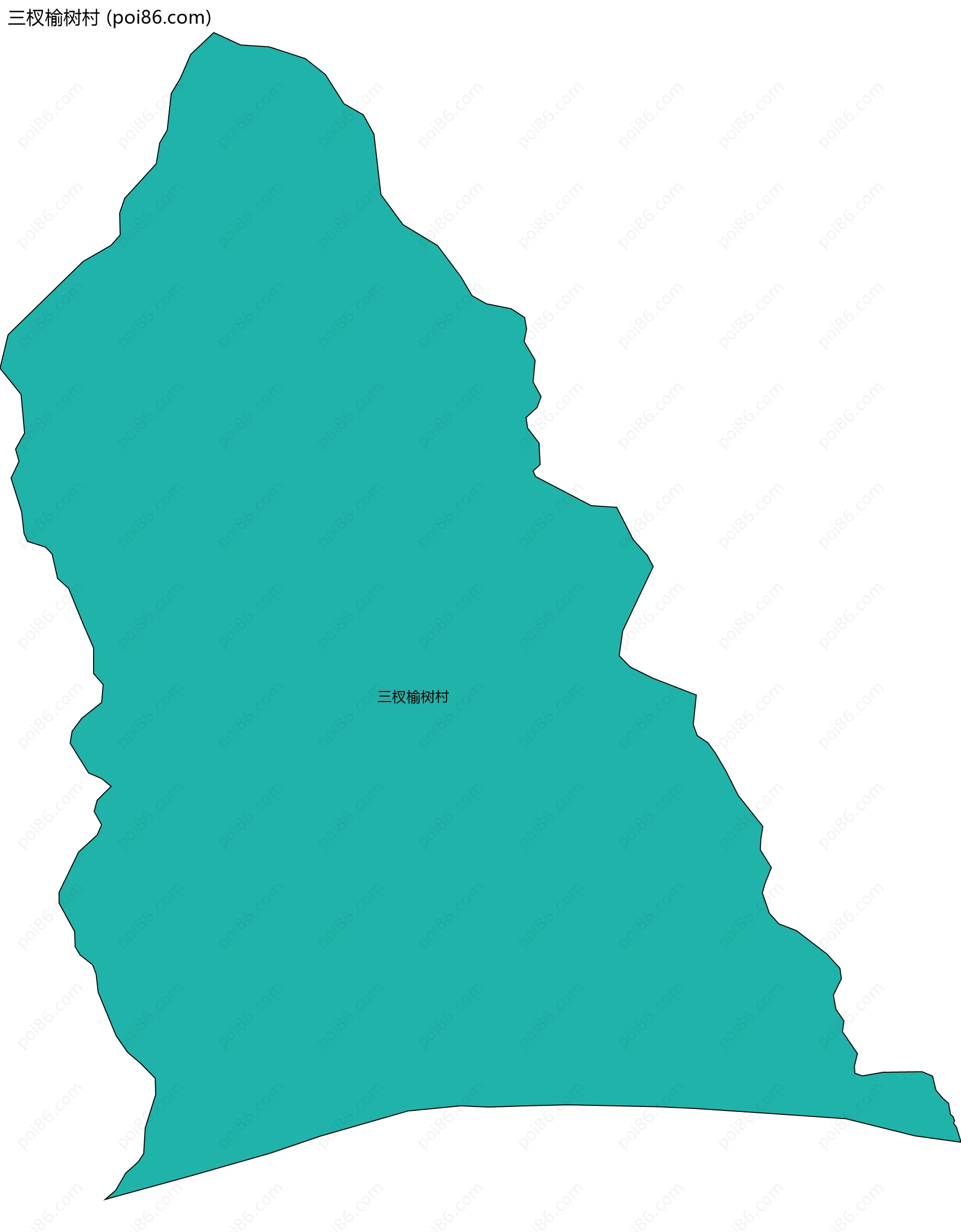 三杈榆树村边界地图