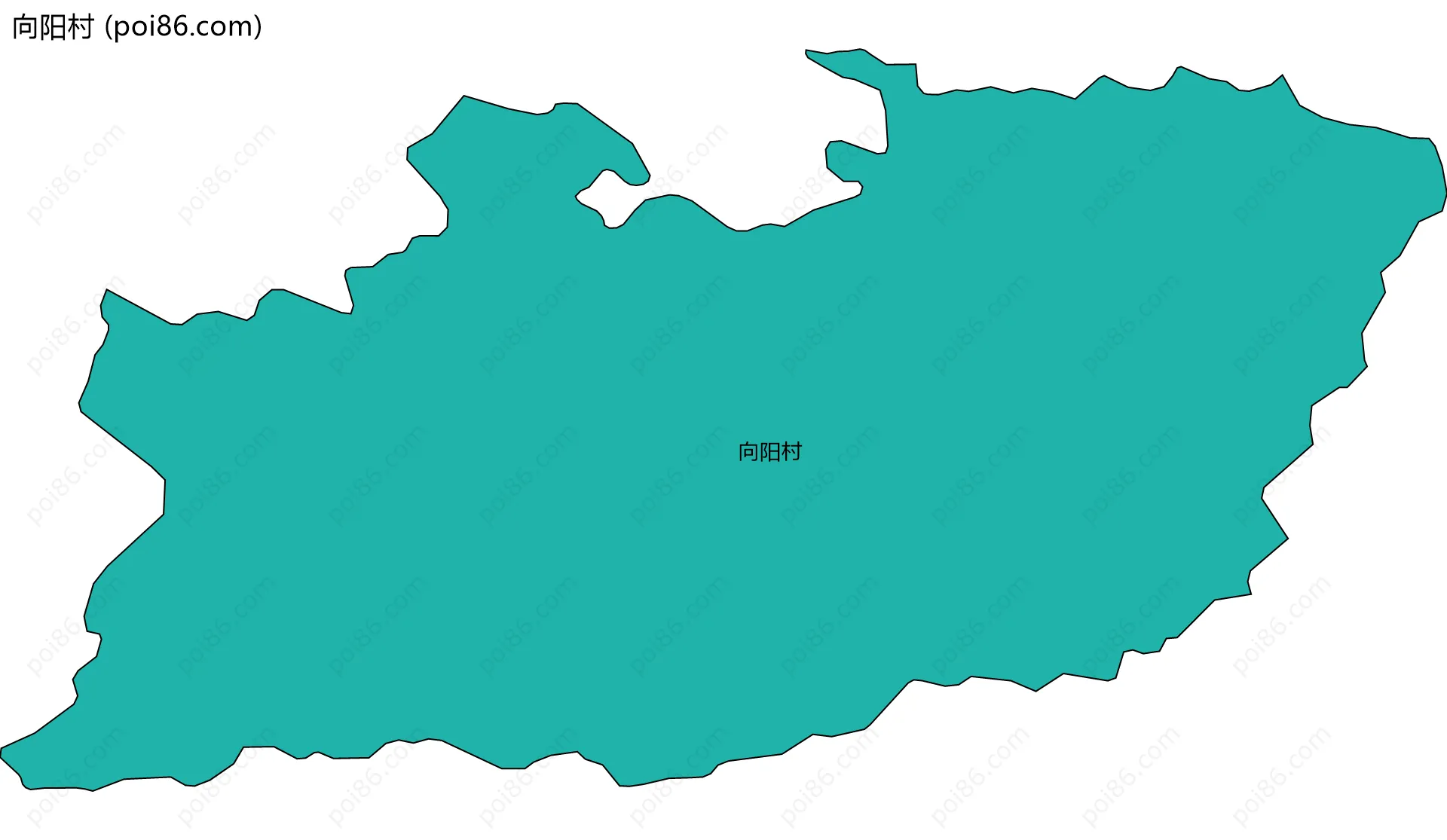 向阳村边界地图