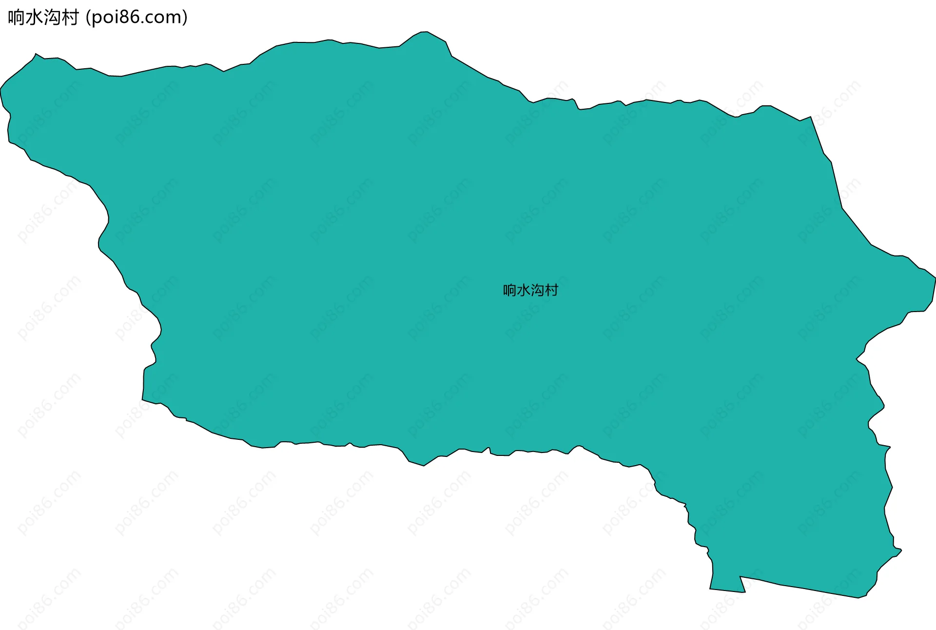 响水沟村边界地图