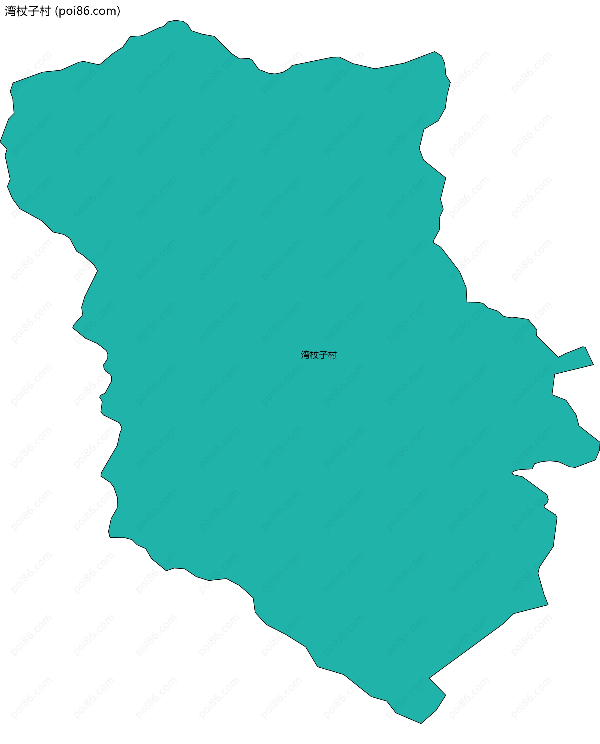 湾杖子村边界地图