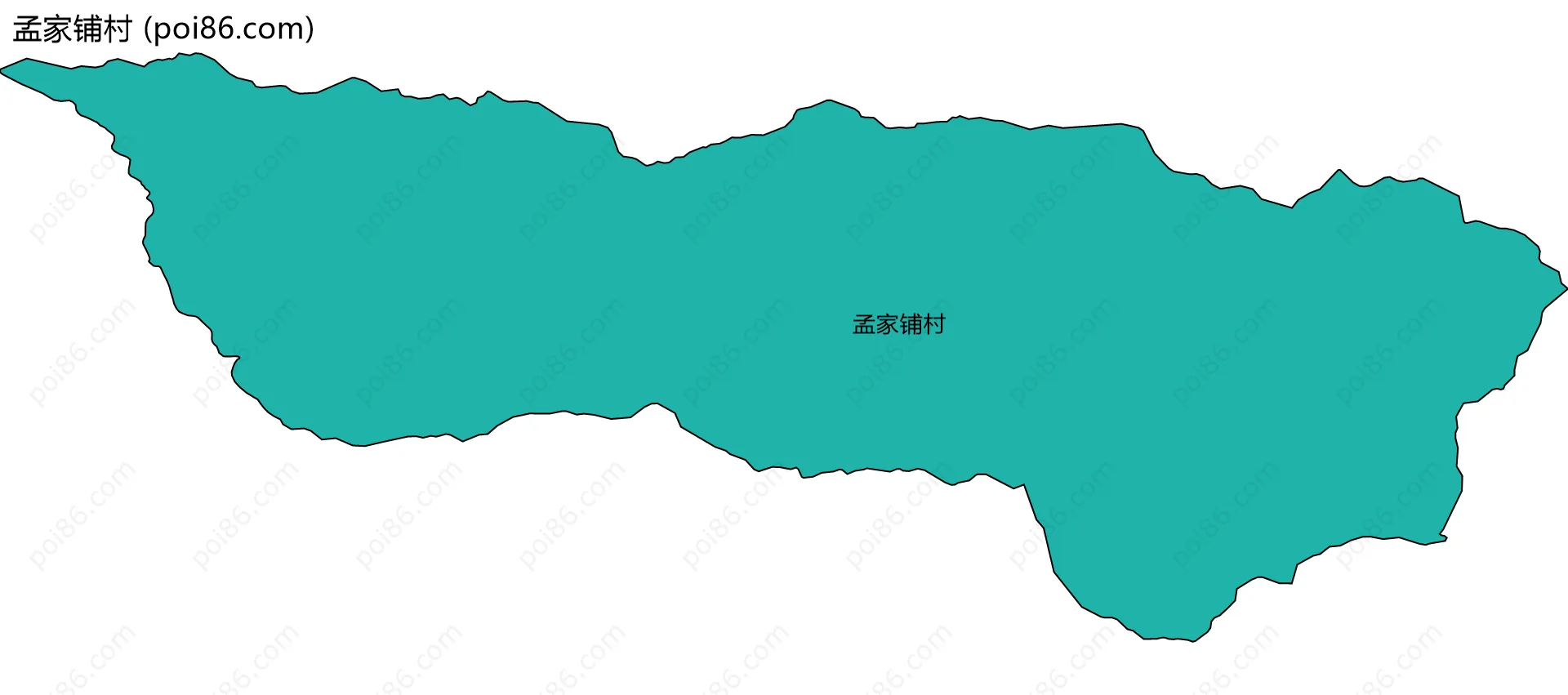 孟家铺村边界地图