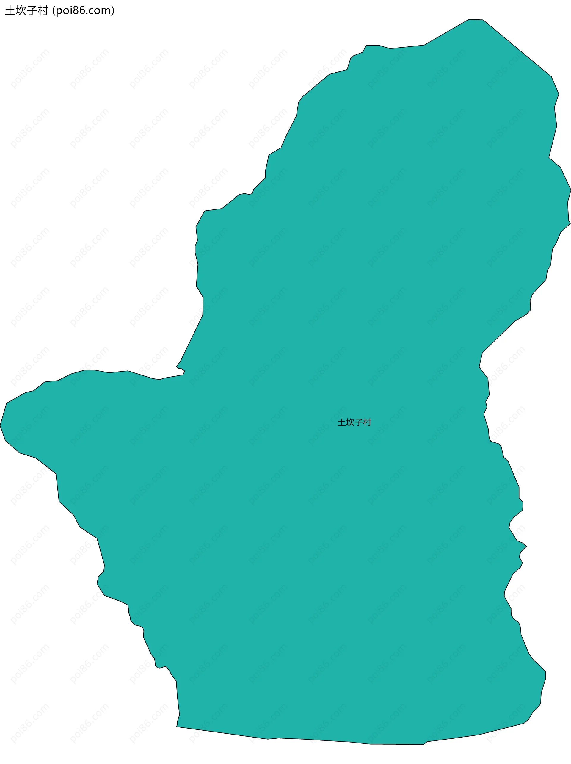 土坎子村边界地图