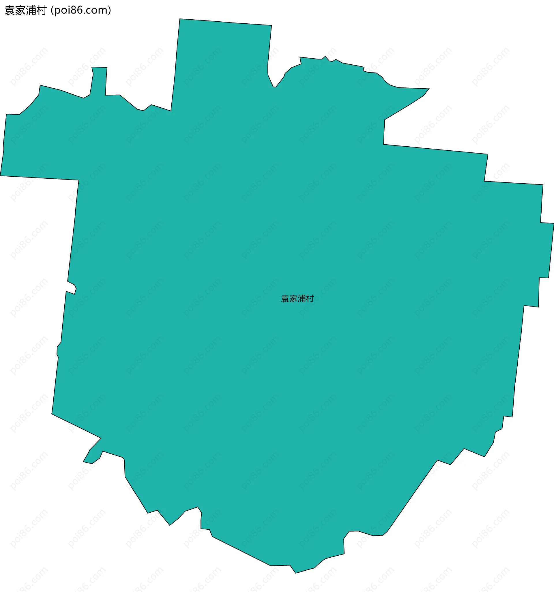 袁家浦村边界地图