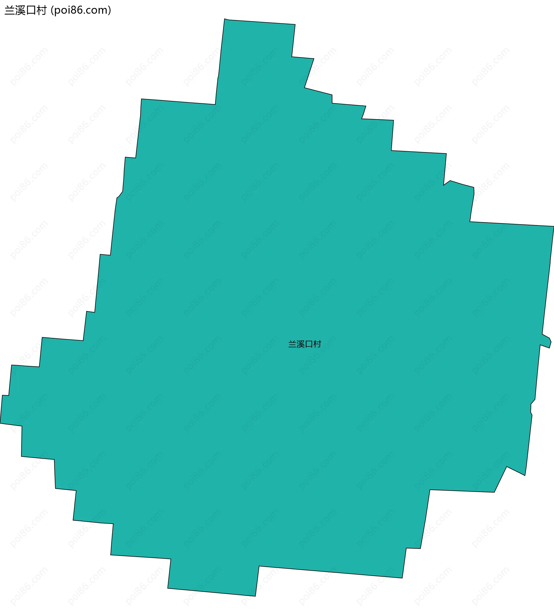 兰溪口村边界地图