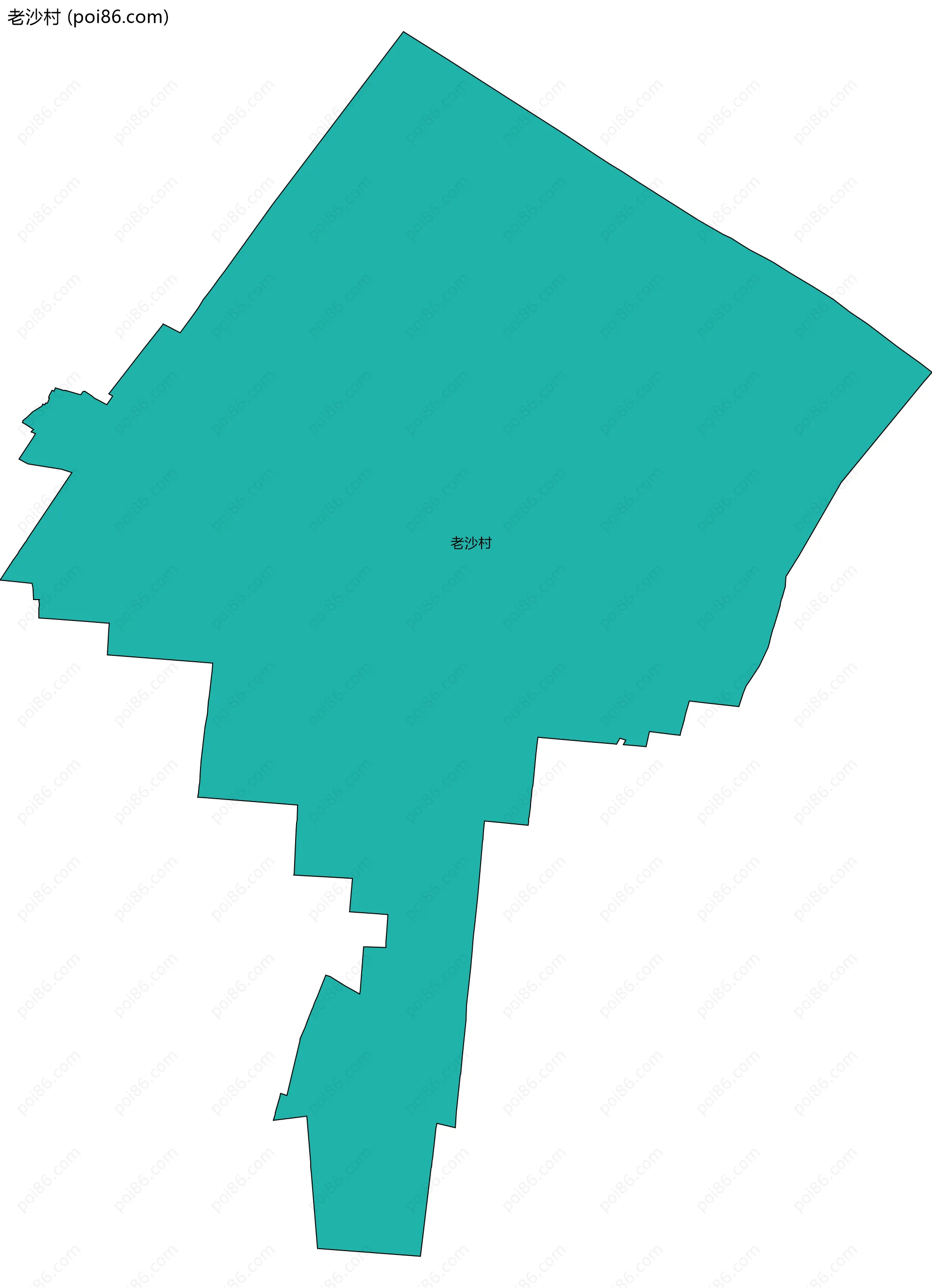 老沙村边界地图