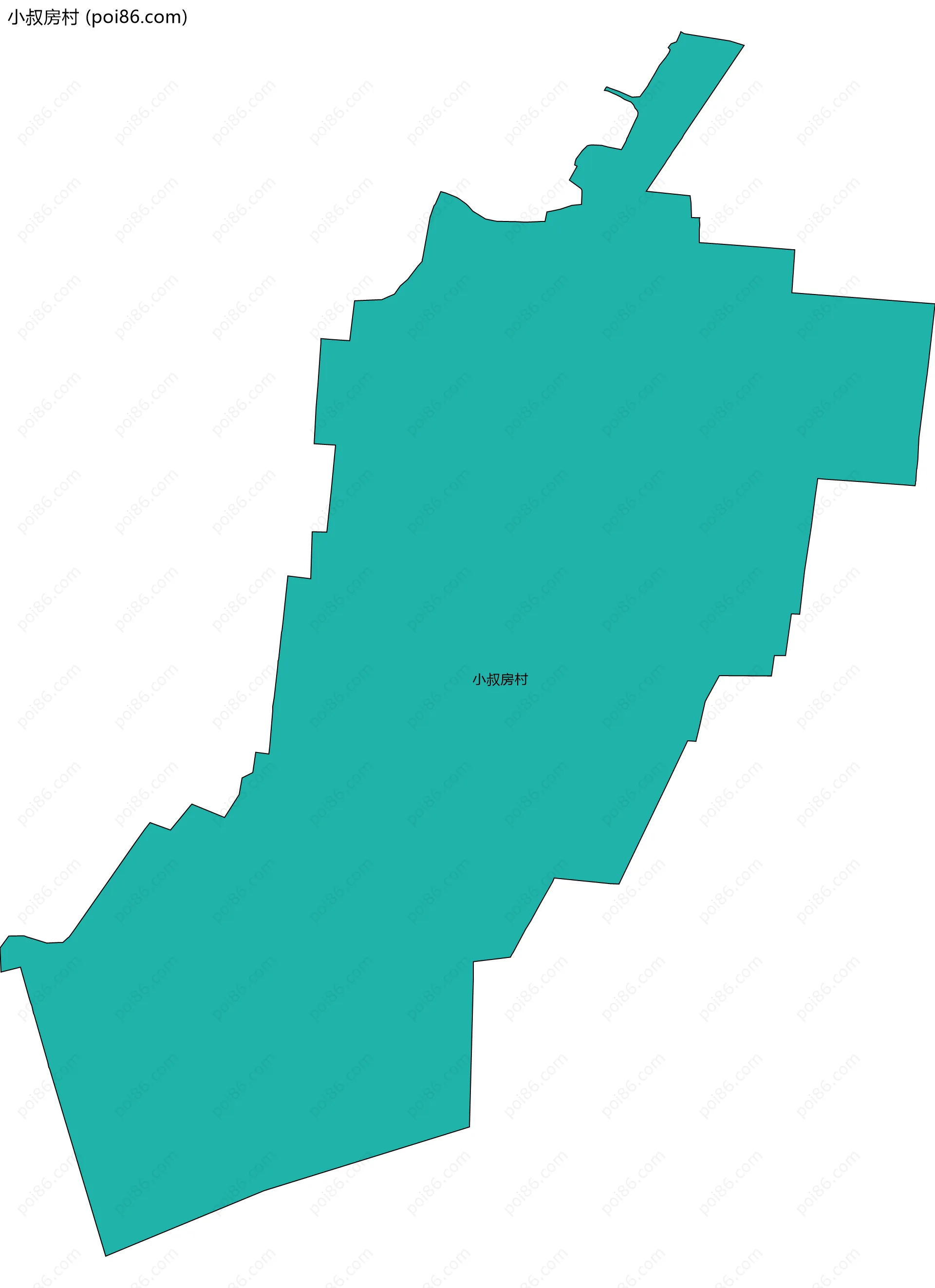 小叔房村边界地图