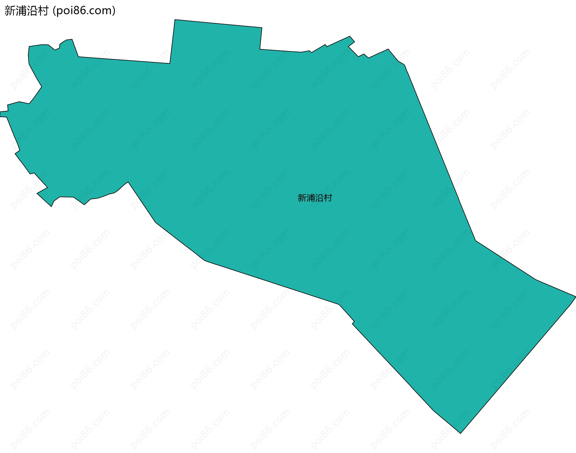 新浦沿村边界地图