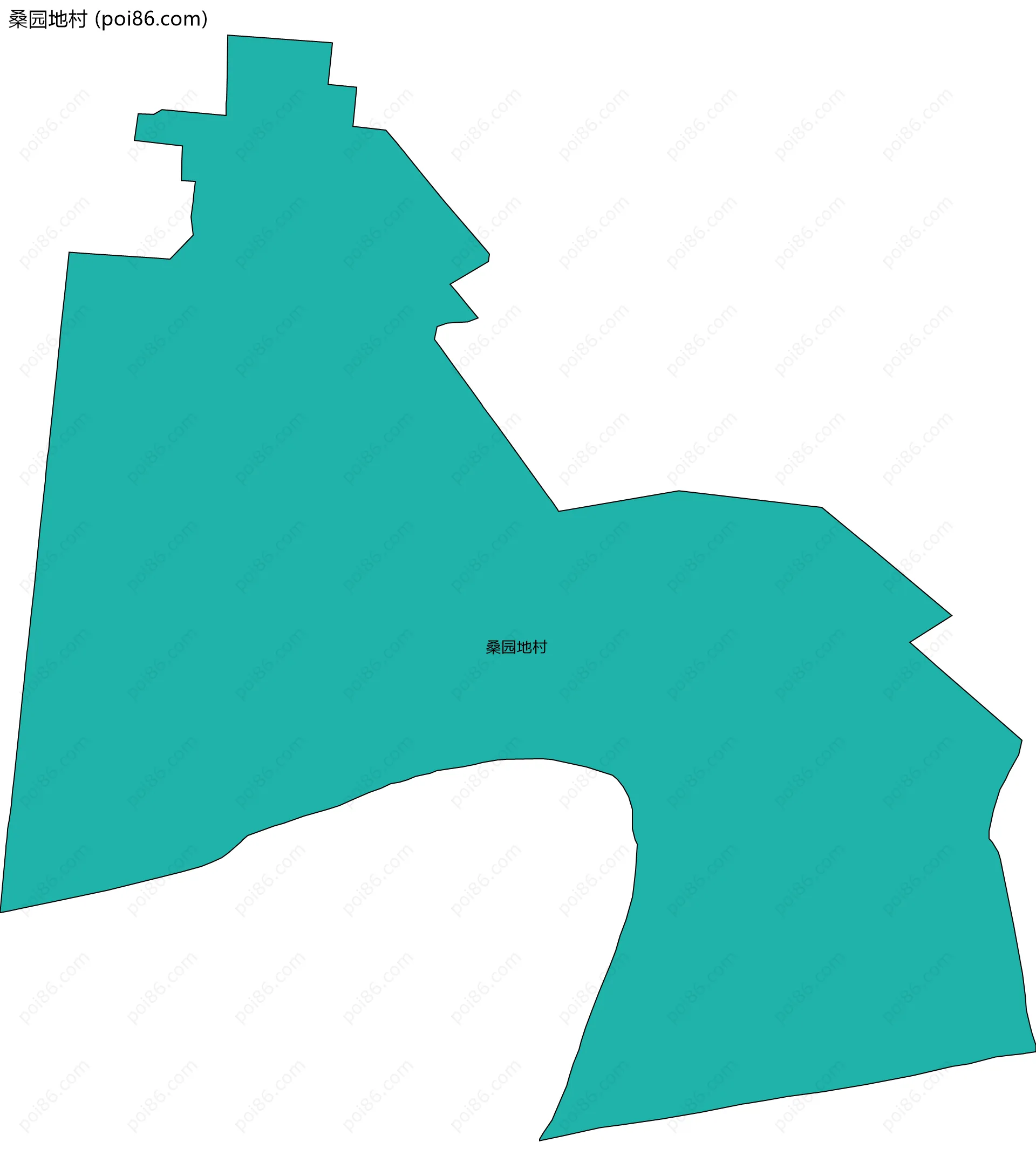 桑园地村边界地图