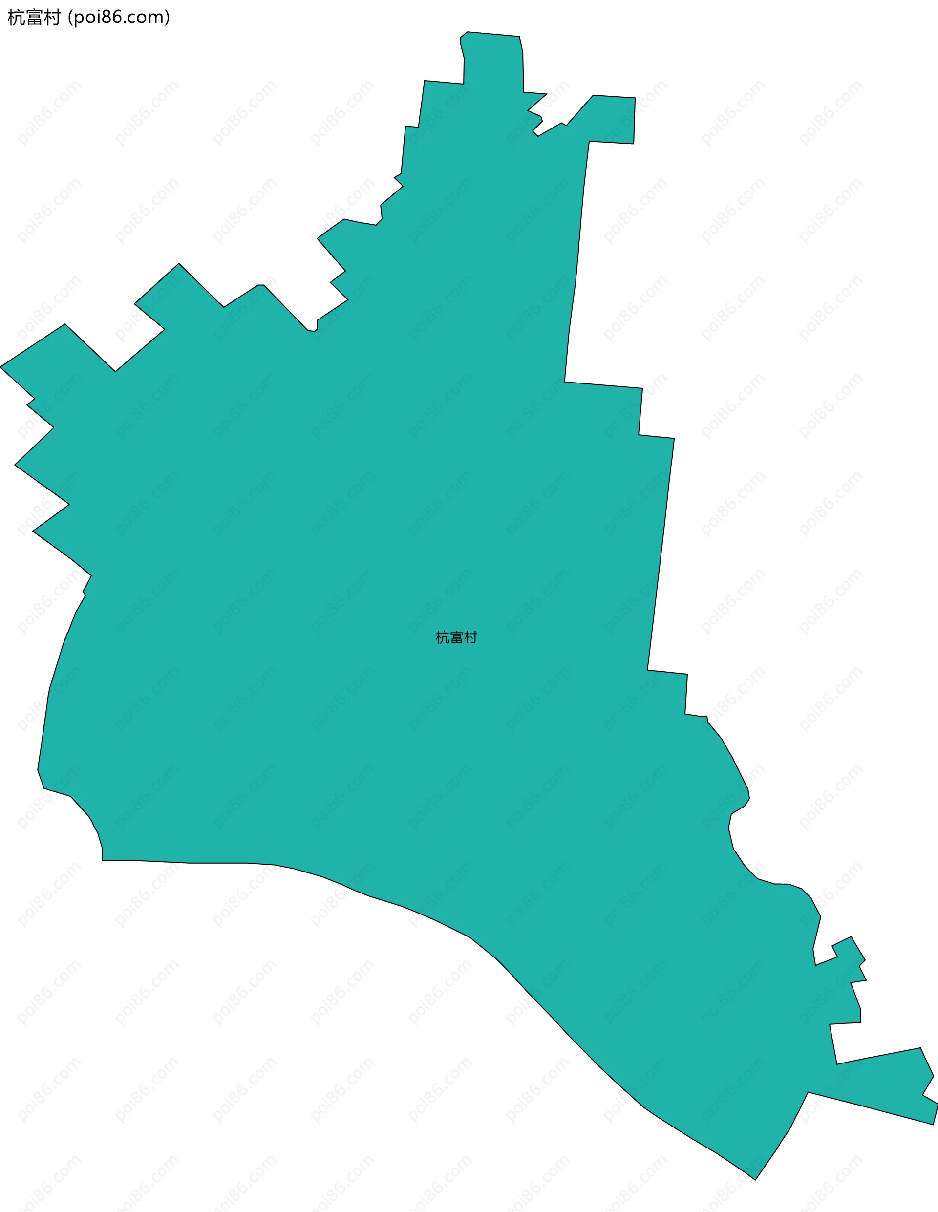 杭富村边界地图