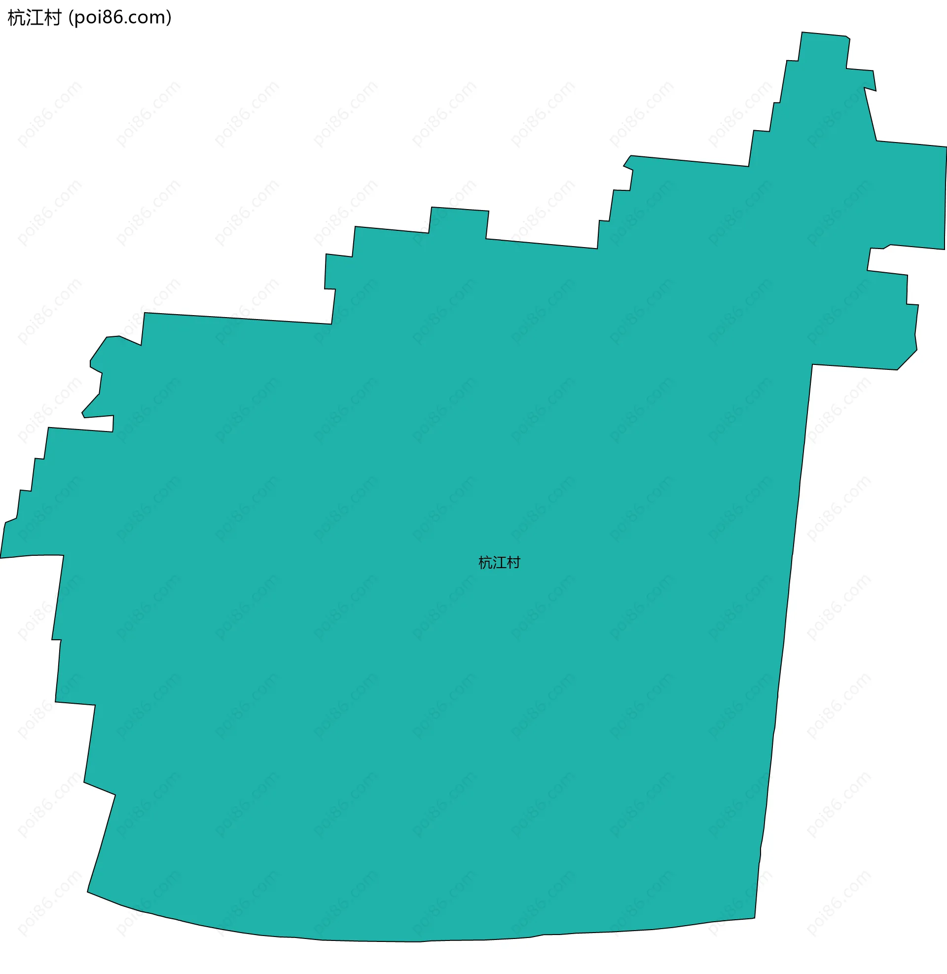 杭江村边界地图