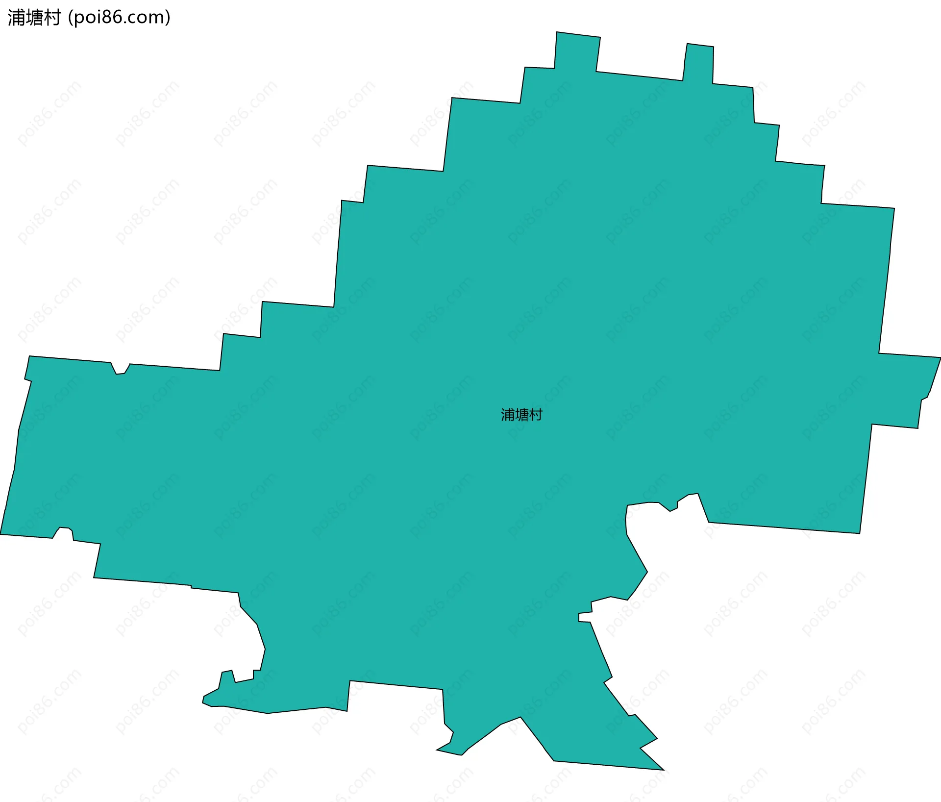 浦塘村边界地图