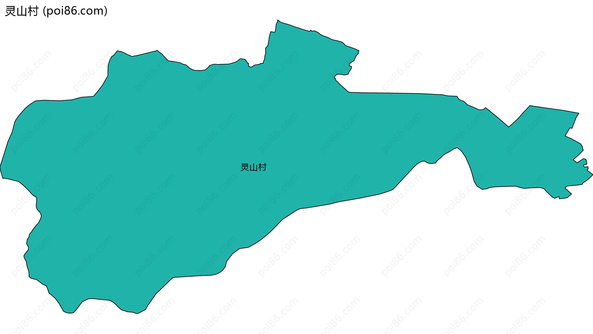 灵山村边界地图