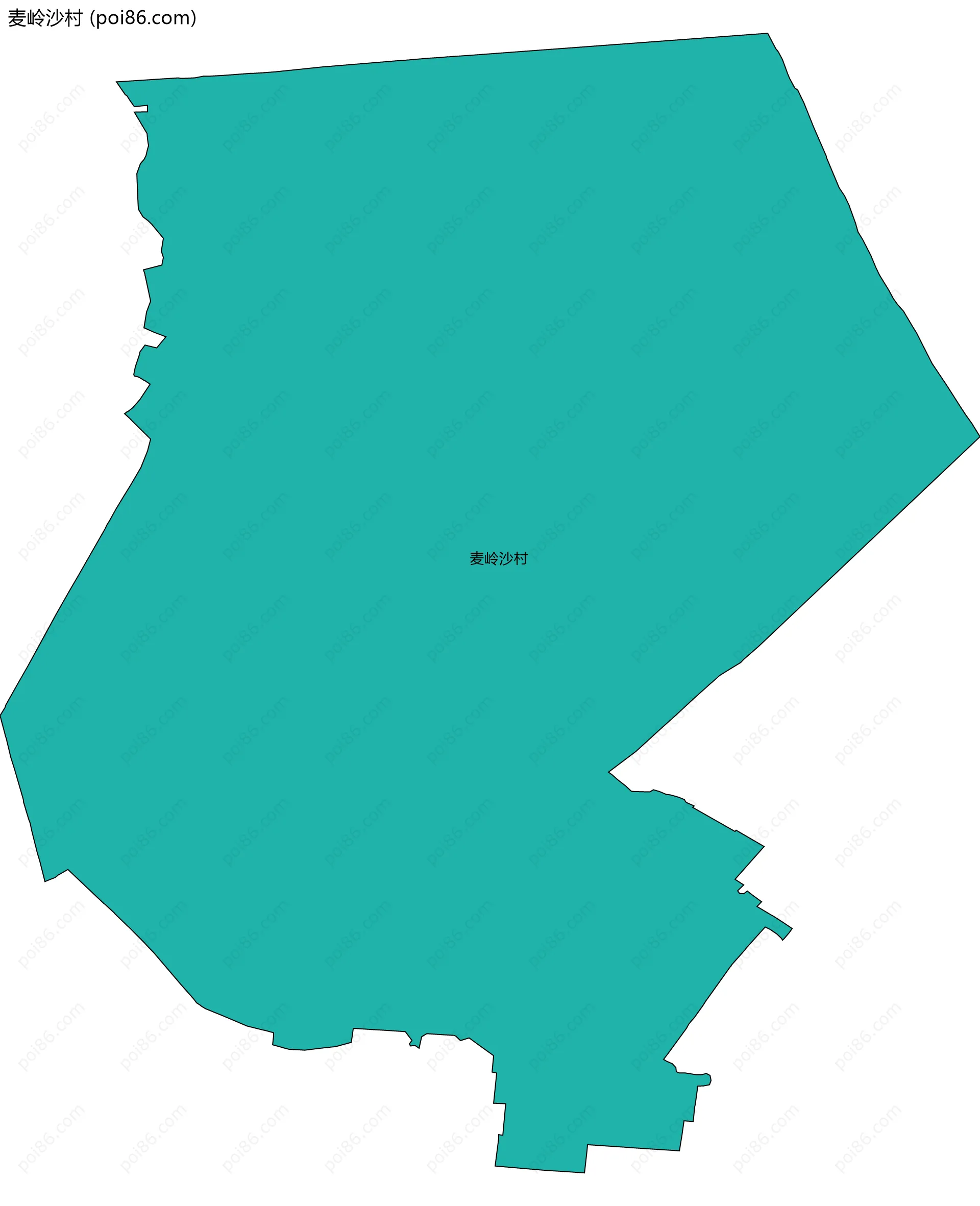 麦岭沙村边界地图