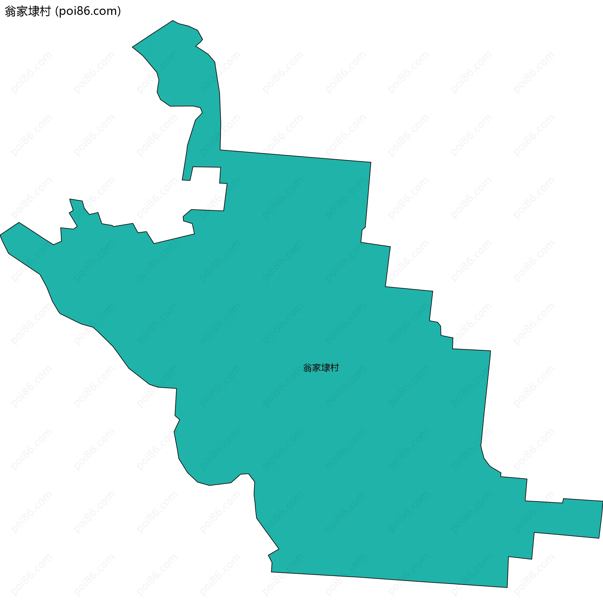 翁家埭村边界地图