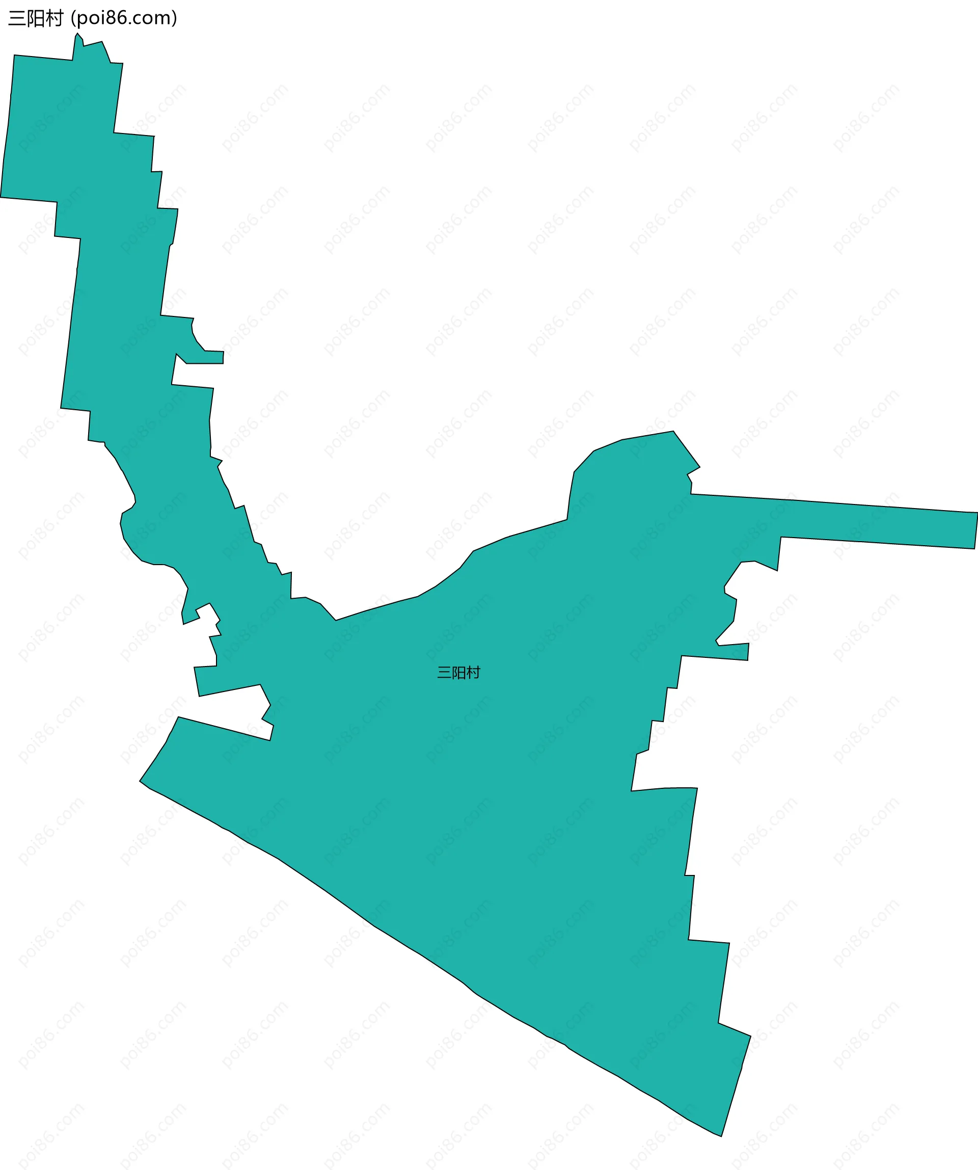 三阳村边界地图