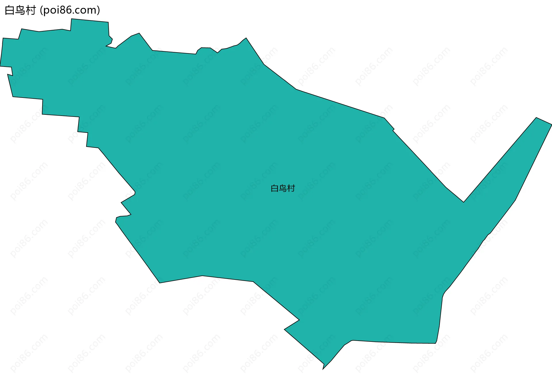 白鸟村边界地图