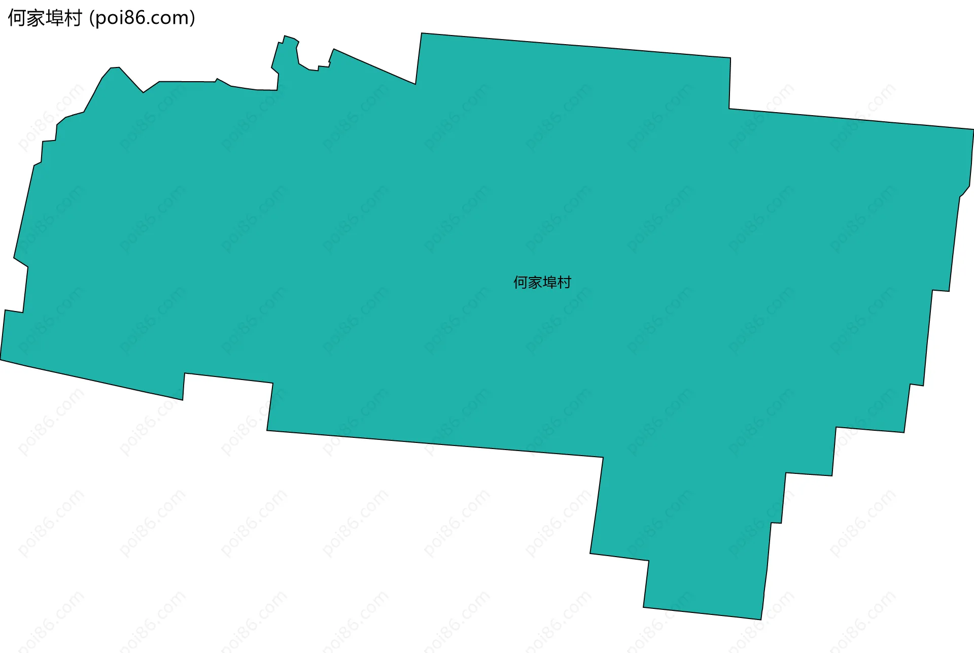 何家埠村边界地图