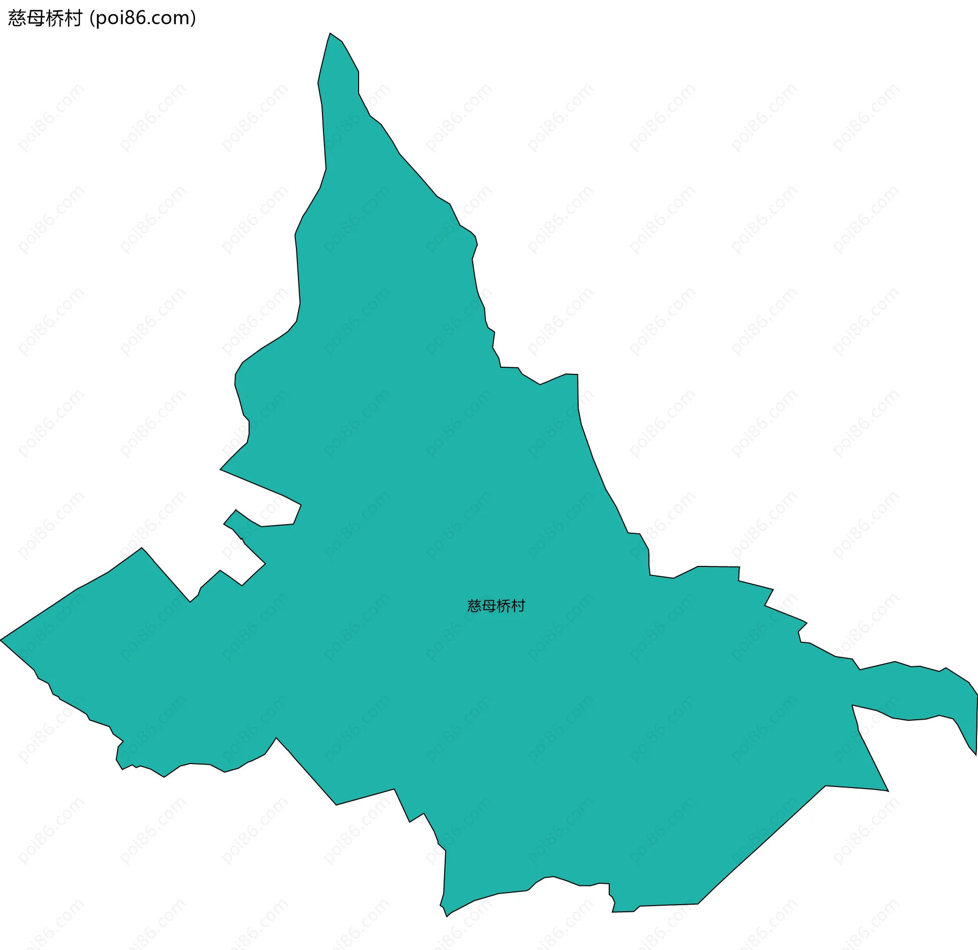 慈母桥村边界地图