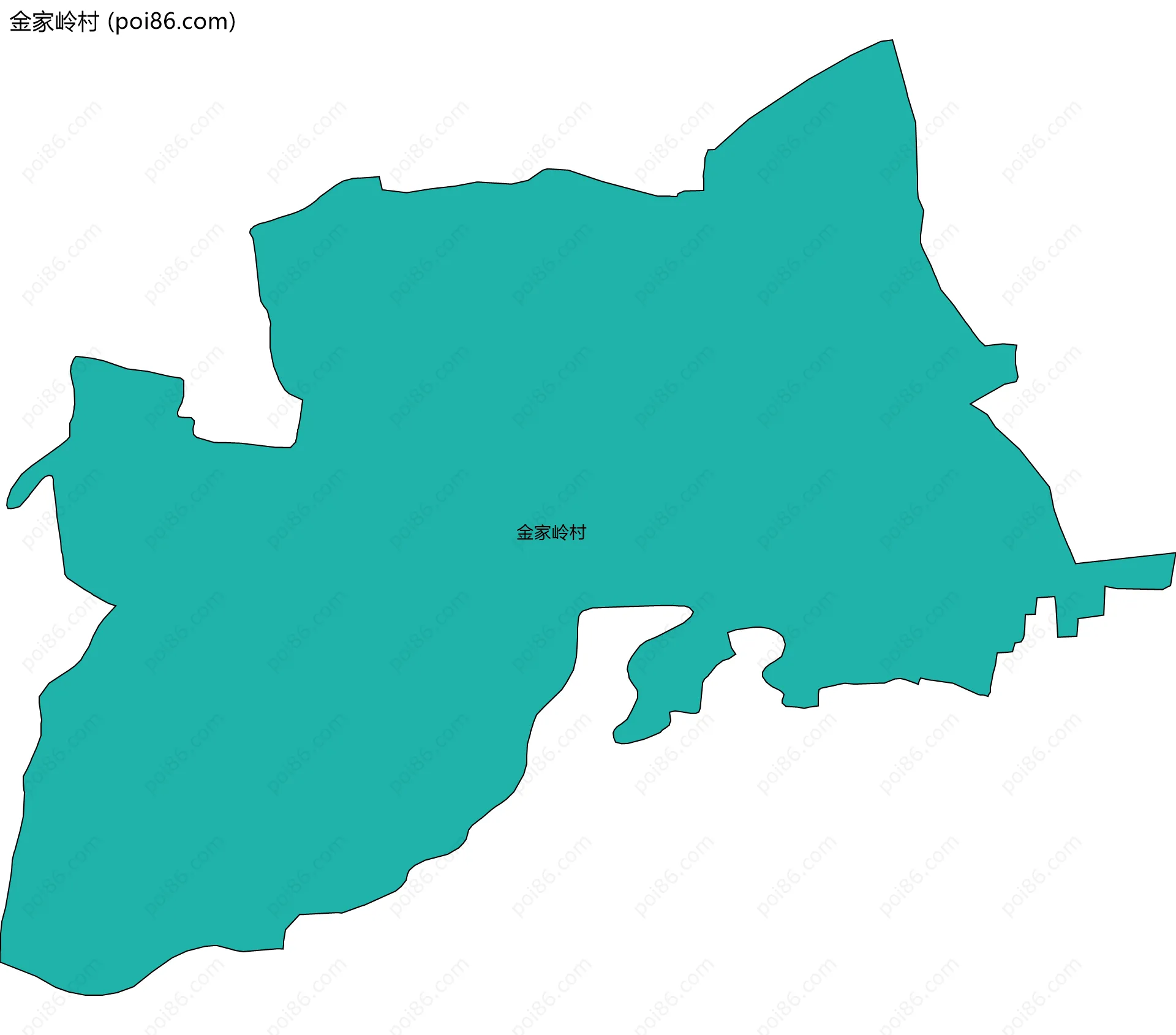 金家岭村边界地图