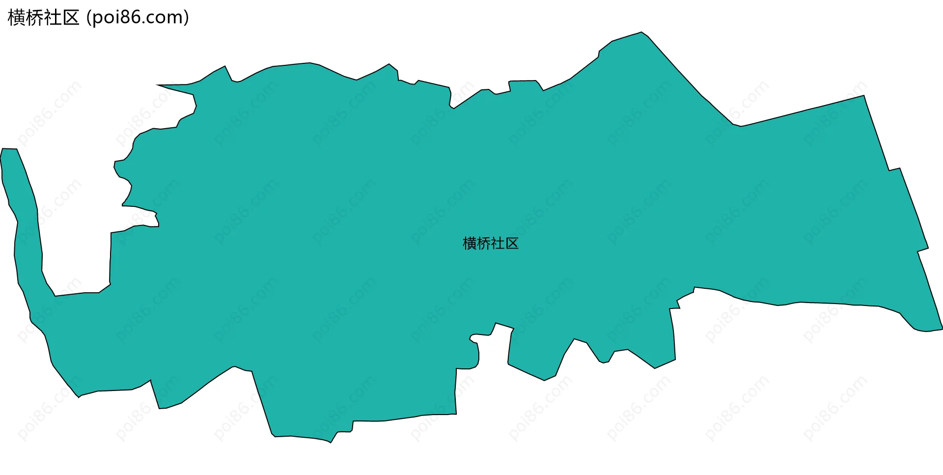 横桥社区边界地图