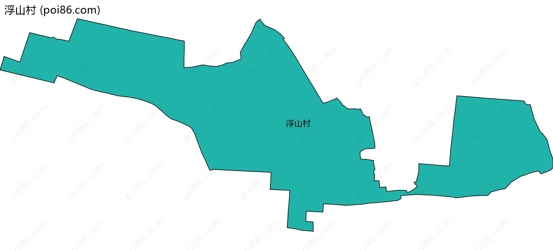 浮山村边界地图