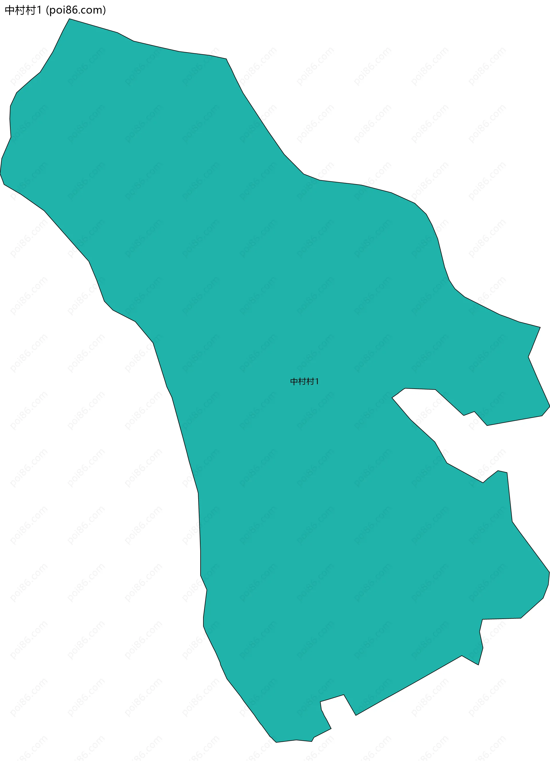中村村1边界地图