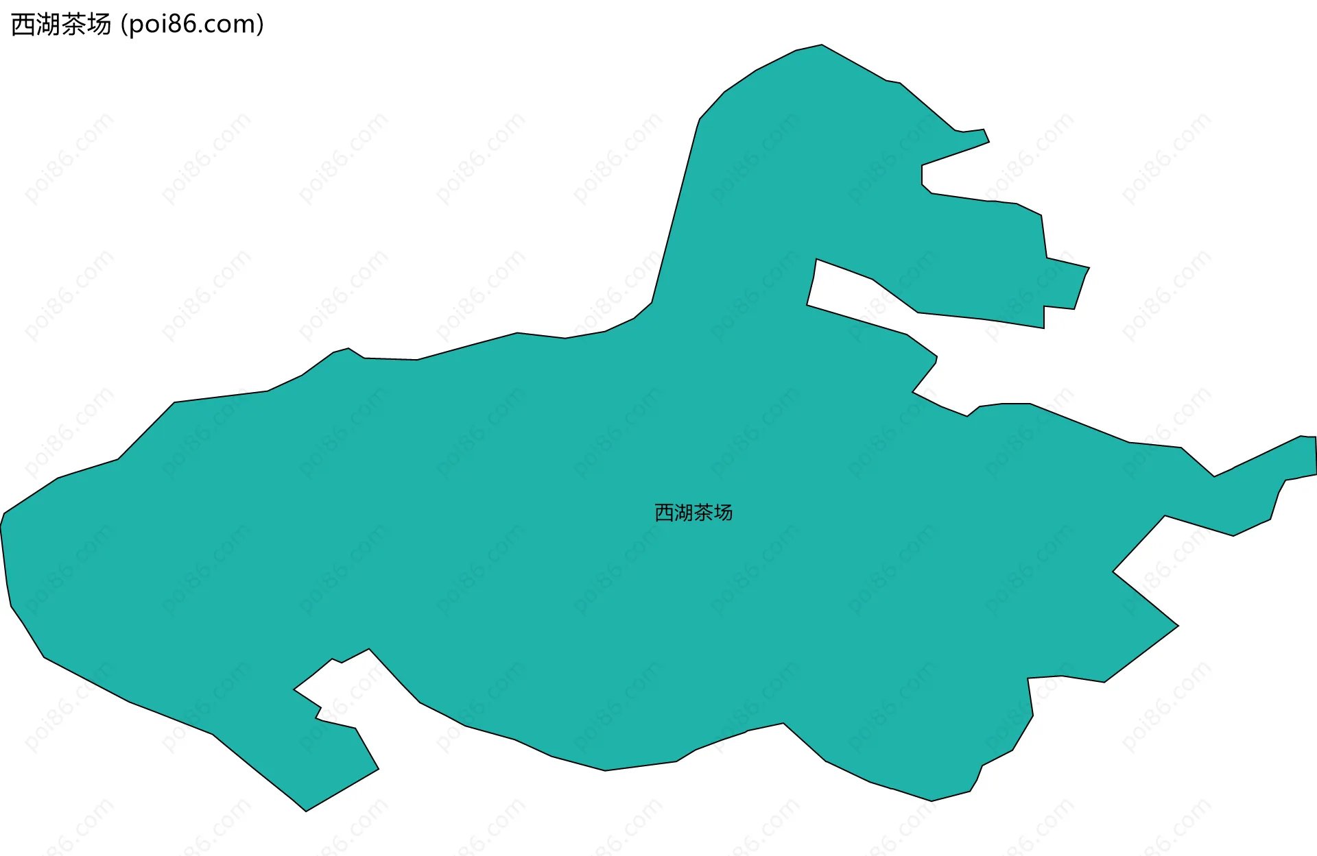 西湖茶场边界地图