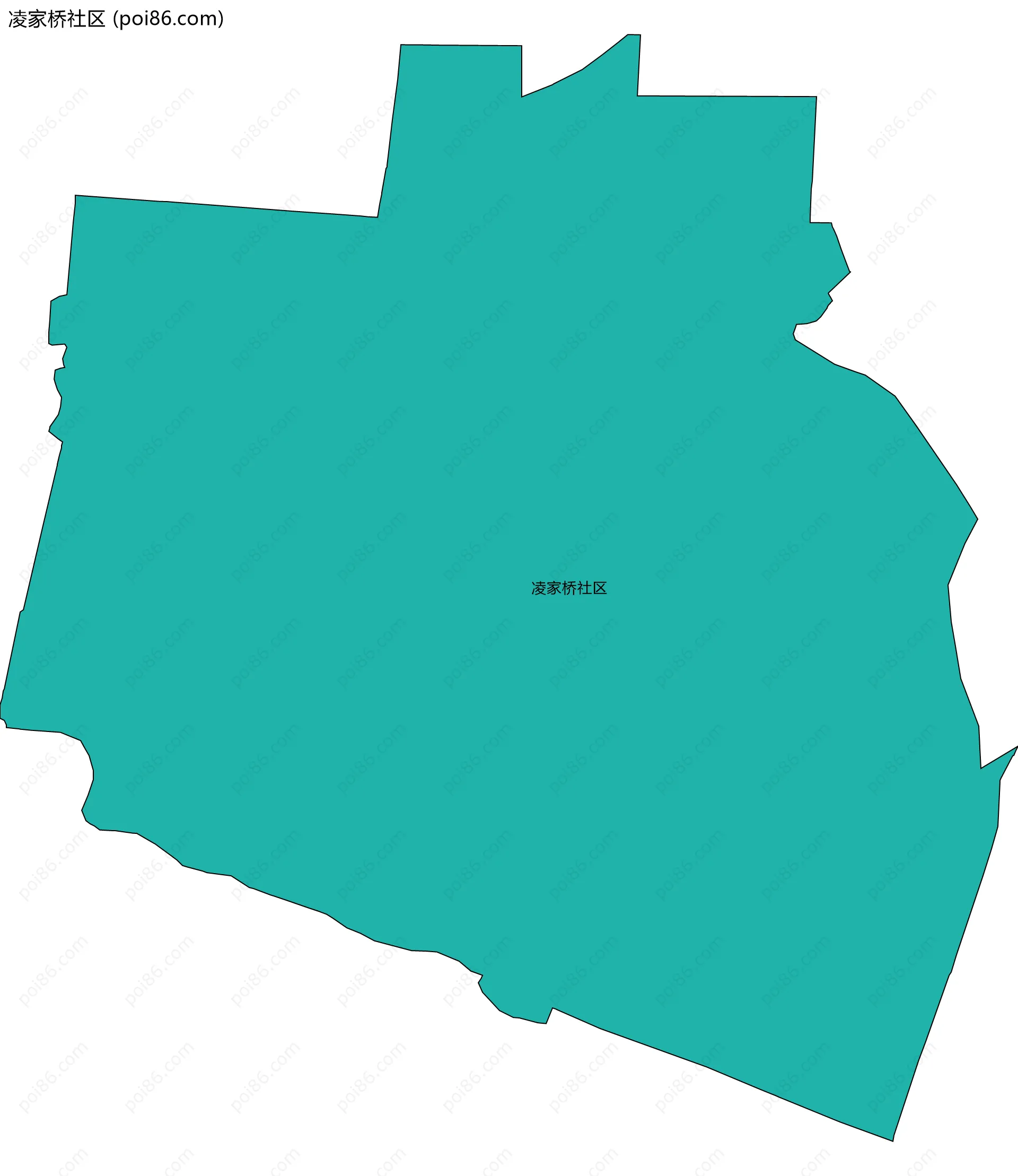 凌家桥社区边界地图