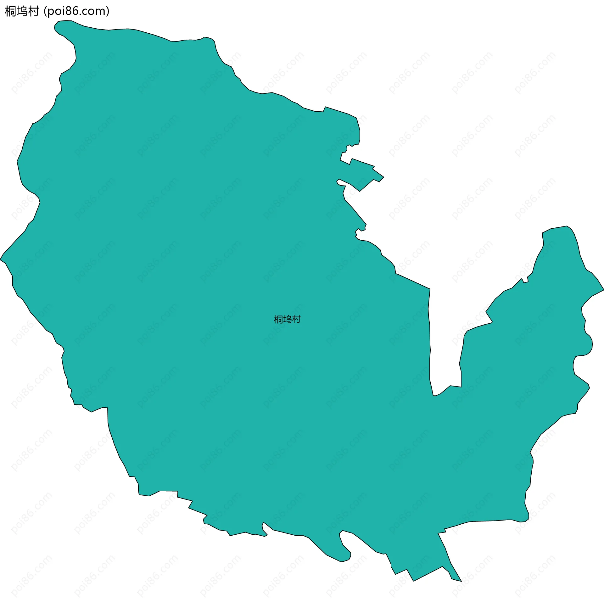 桐坞村边界地图