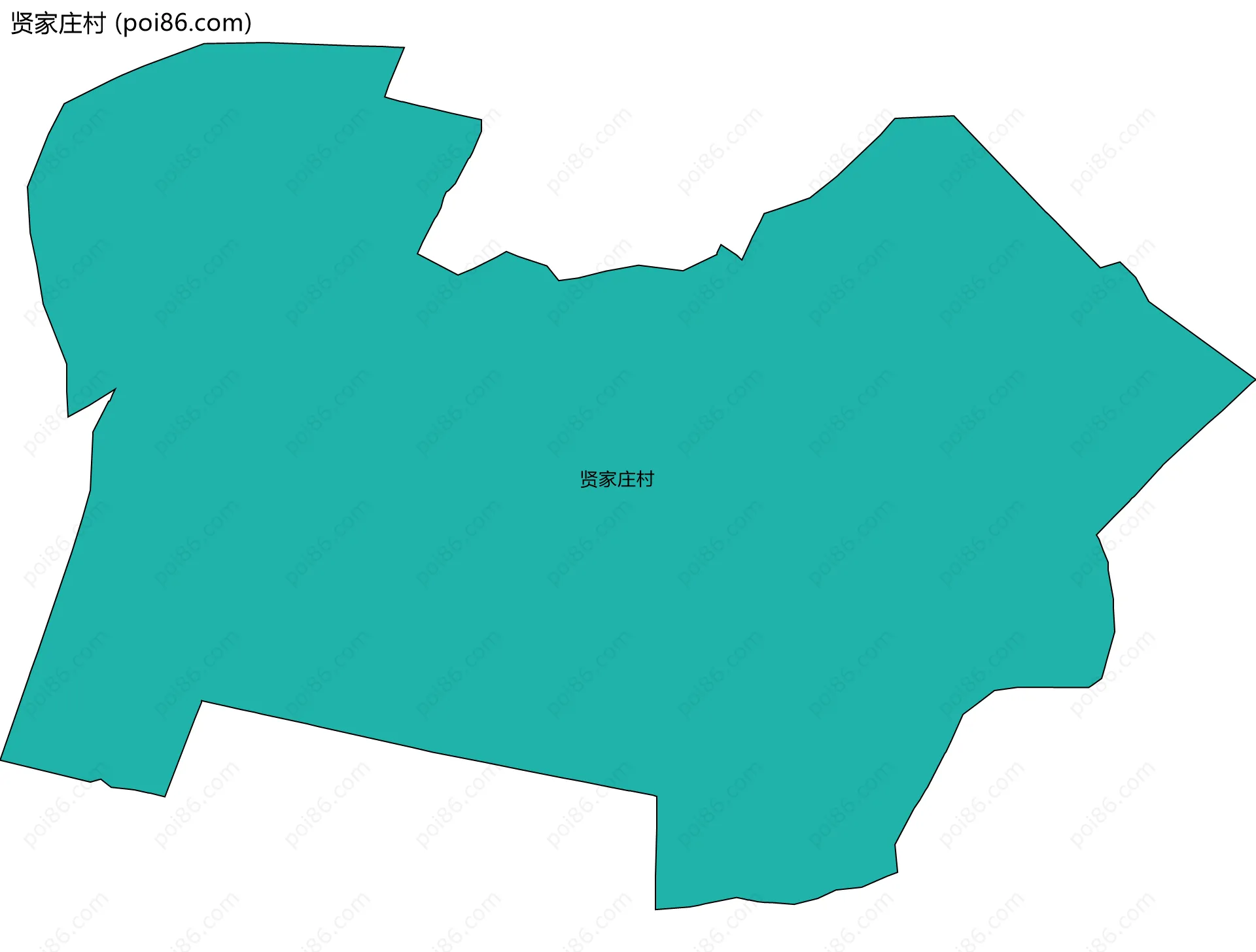 贤家庄村边界地图