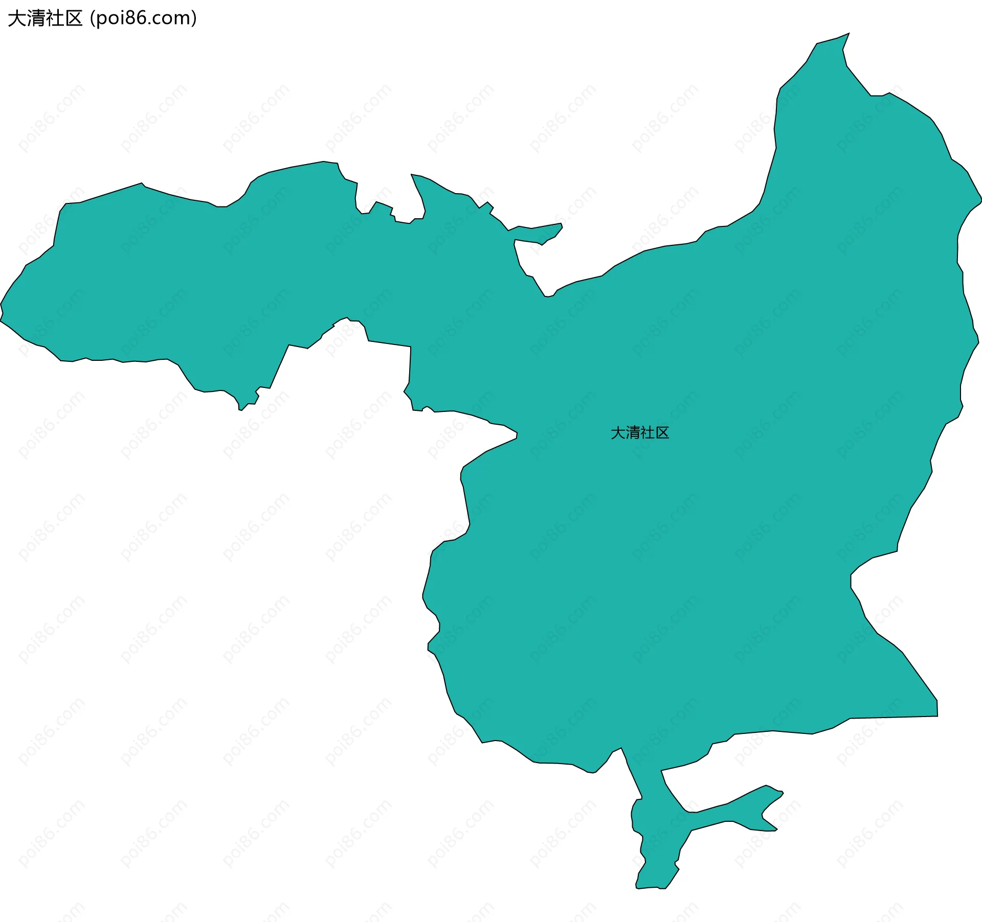 大清社区边界地图
