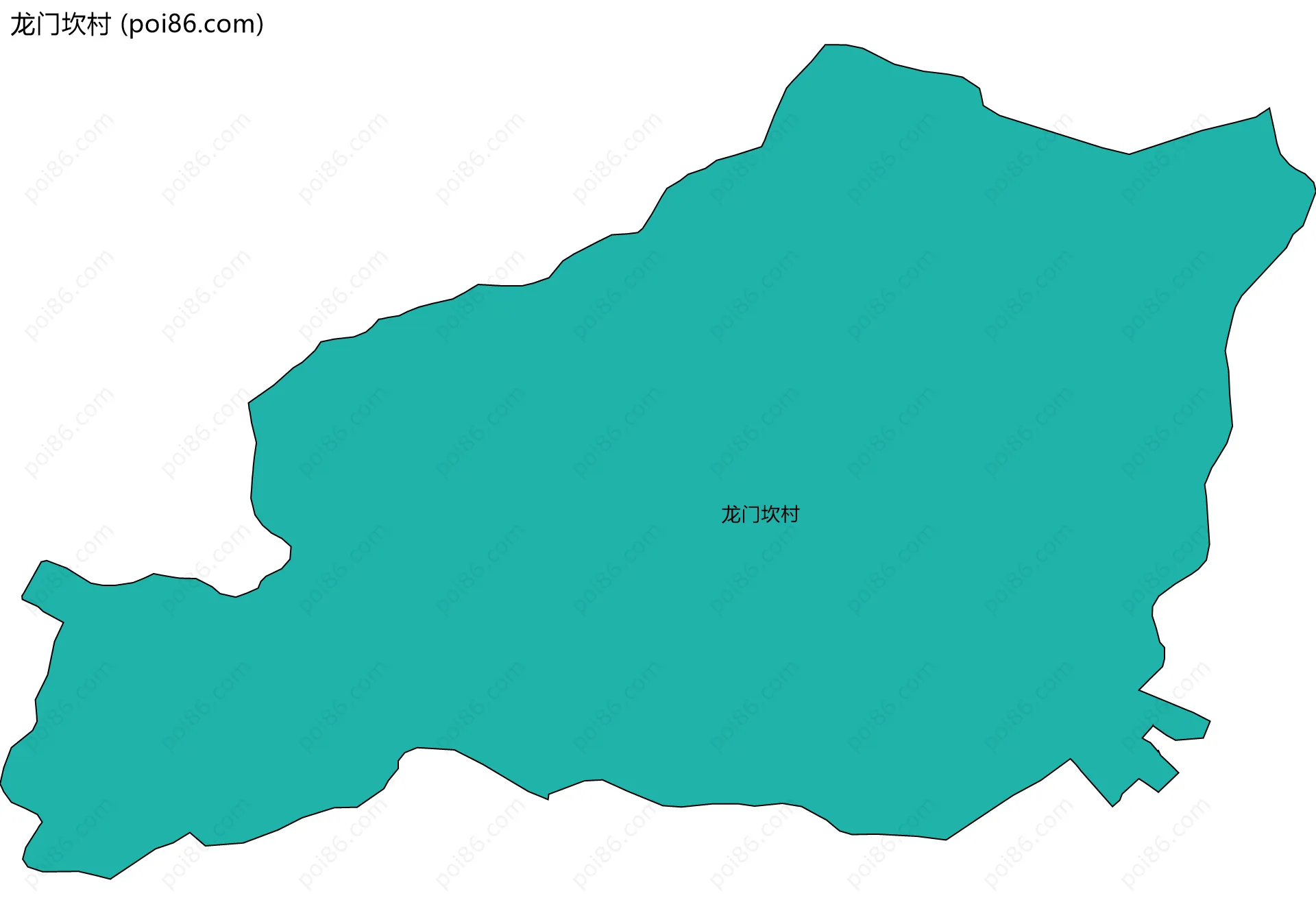 龙门坎村边界地图
