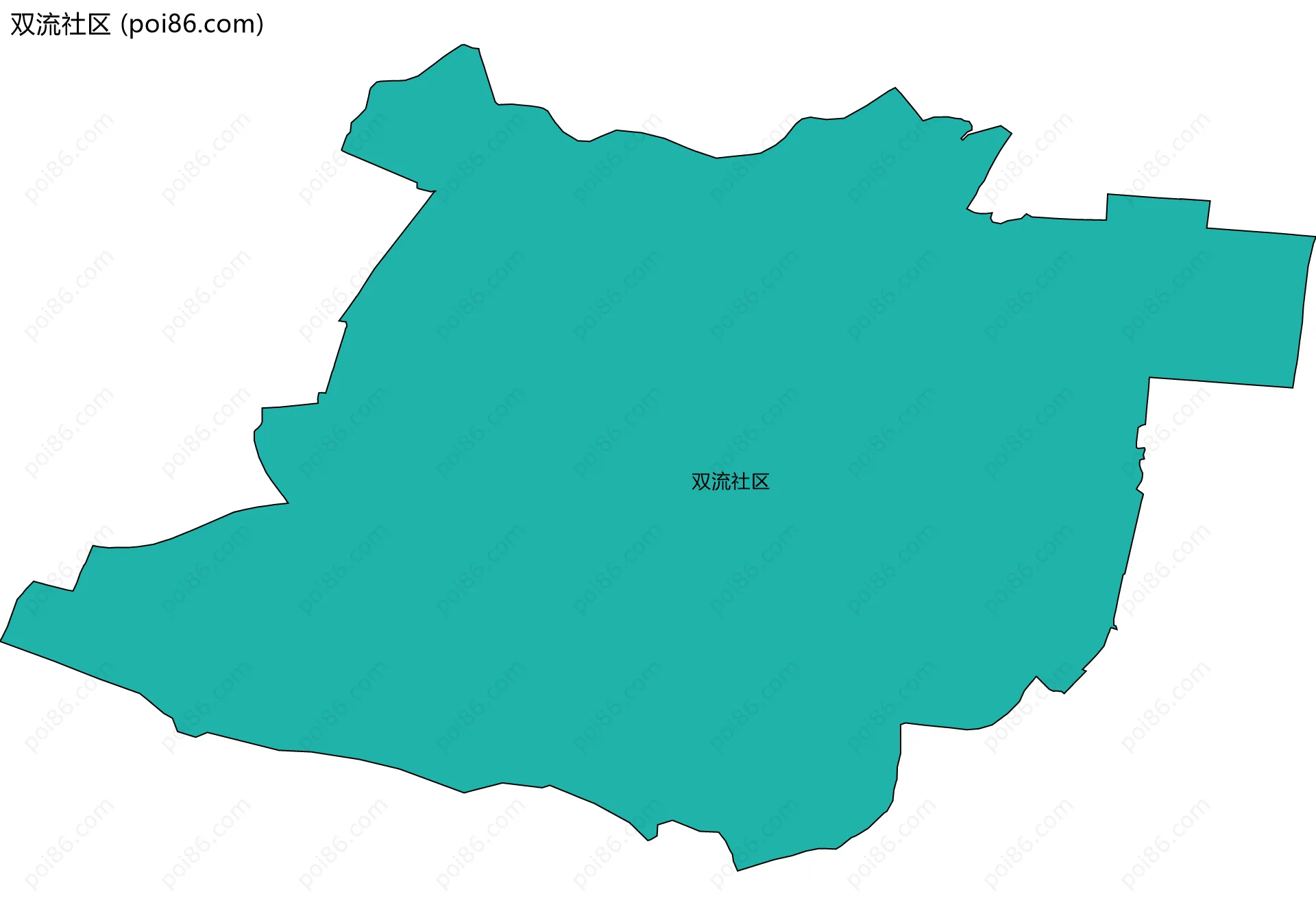 双流社区边界地图