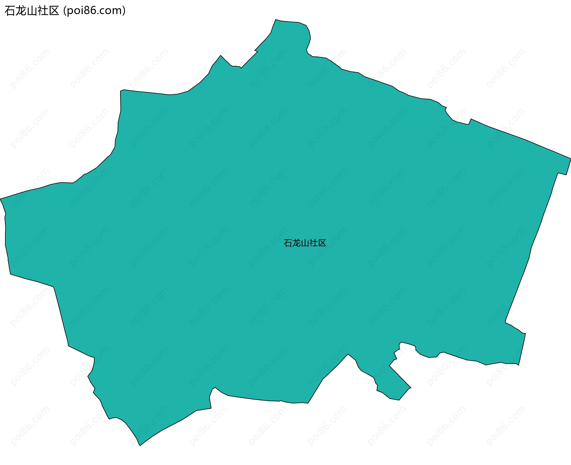 石龙山社区边界地图