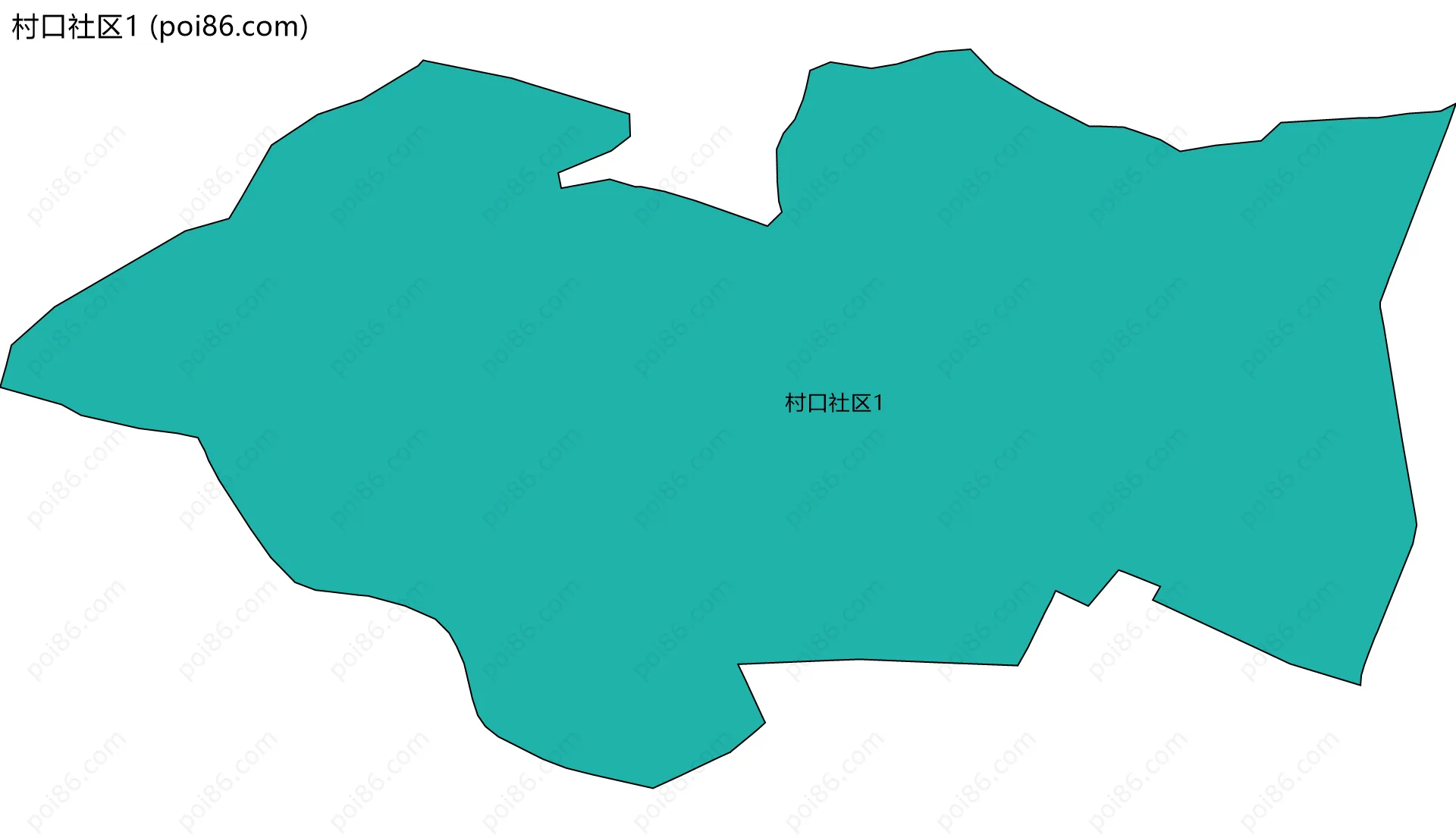 村口社区1边界地图