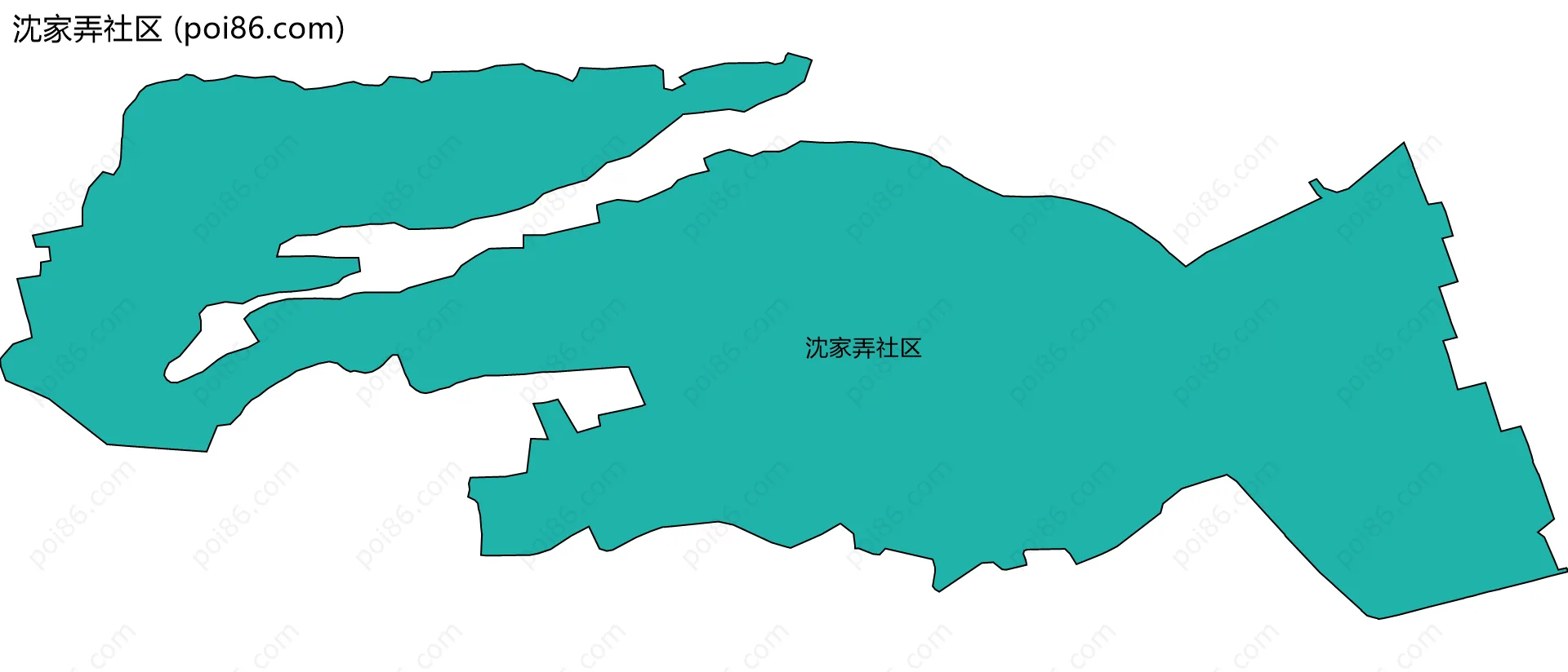 沈家弄社区边界地图