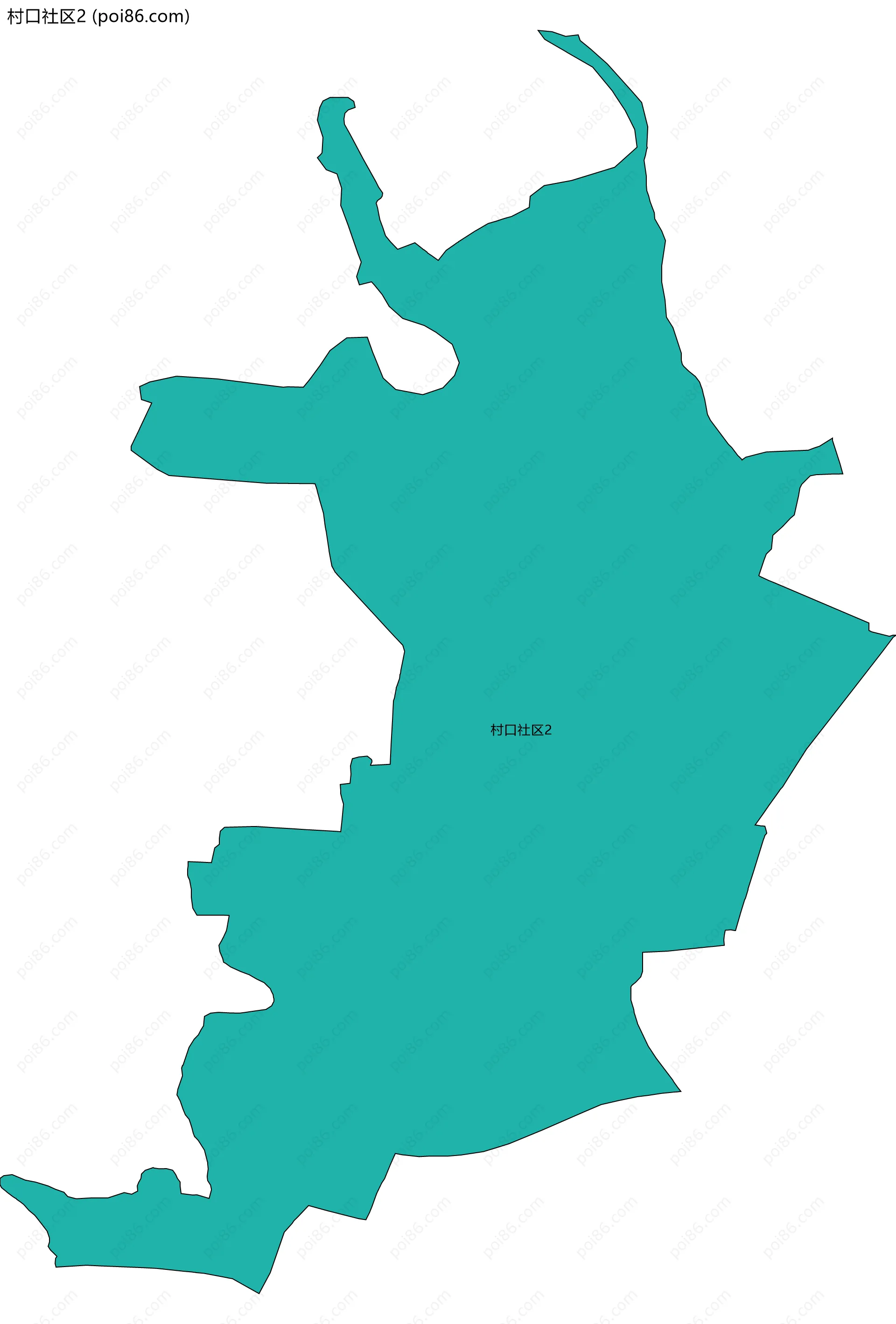 村口社区2边界地图