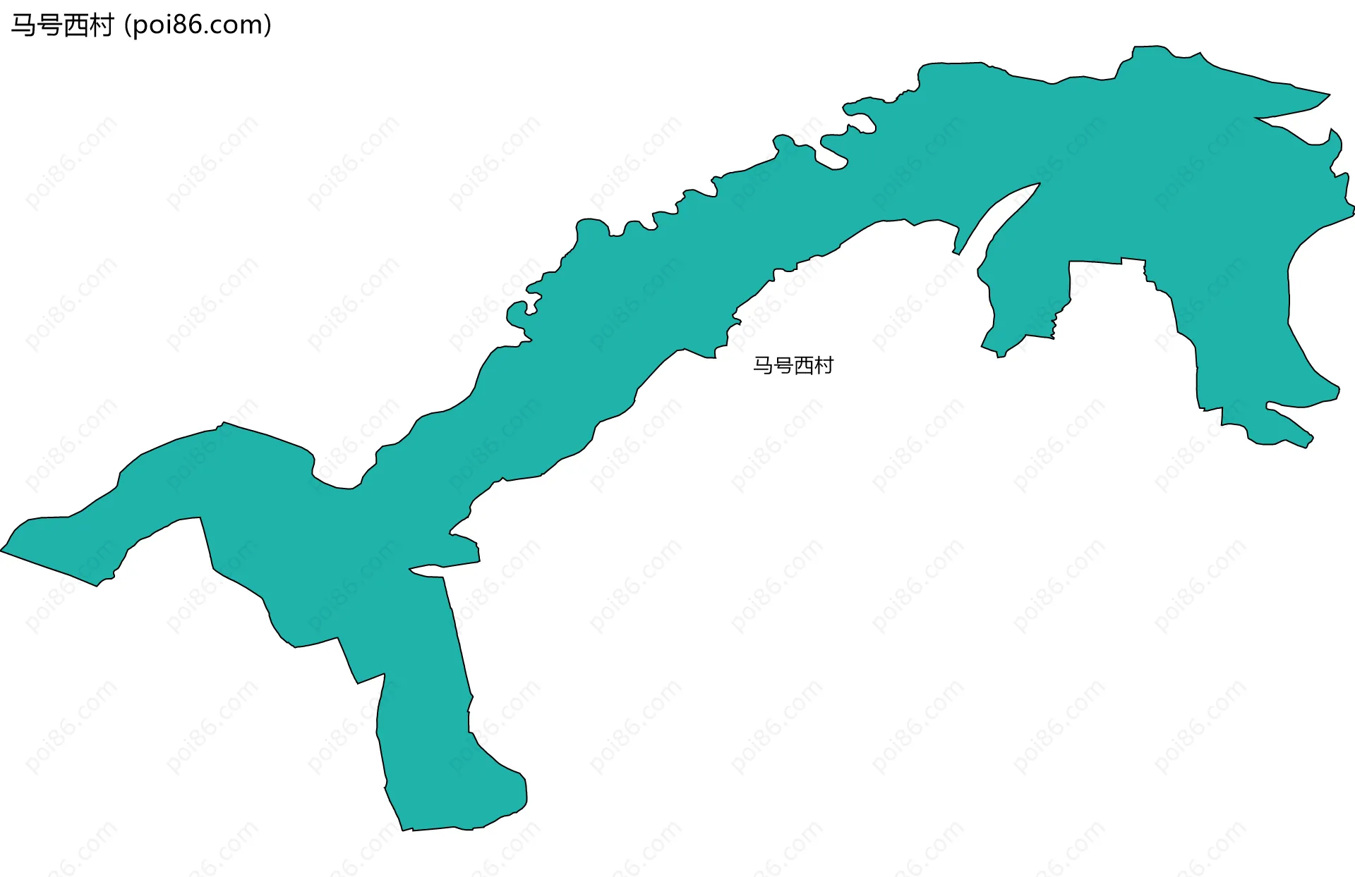 马号西村边界地图