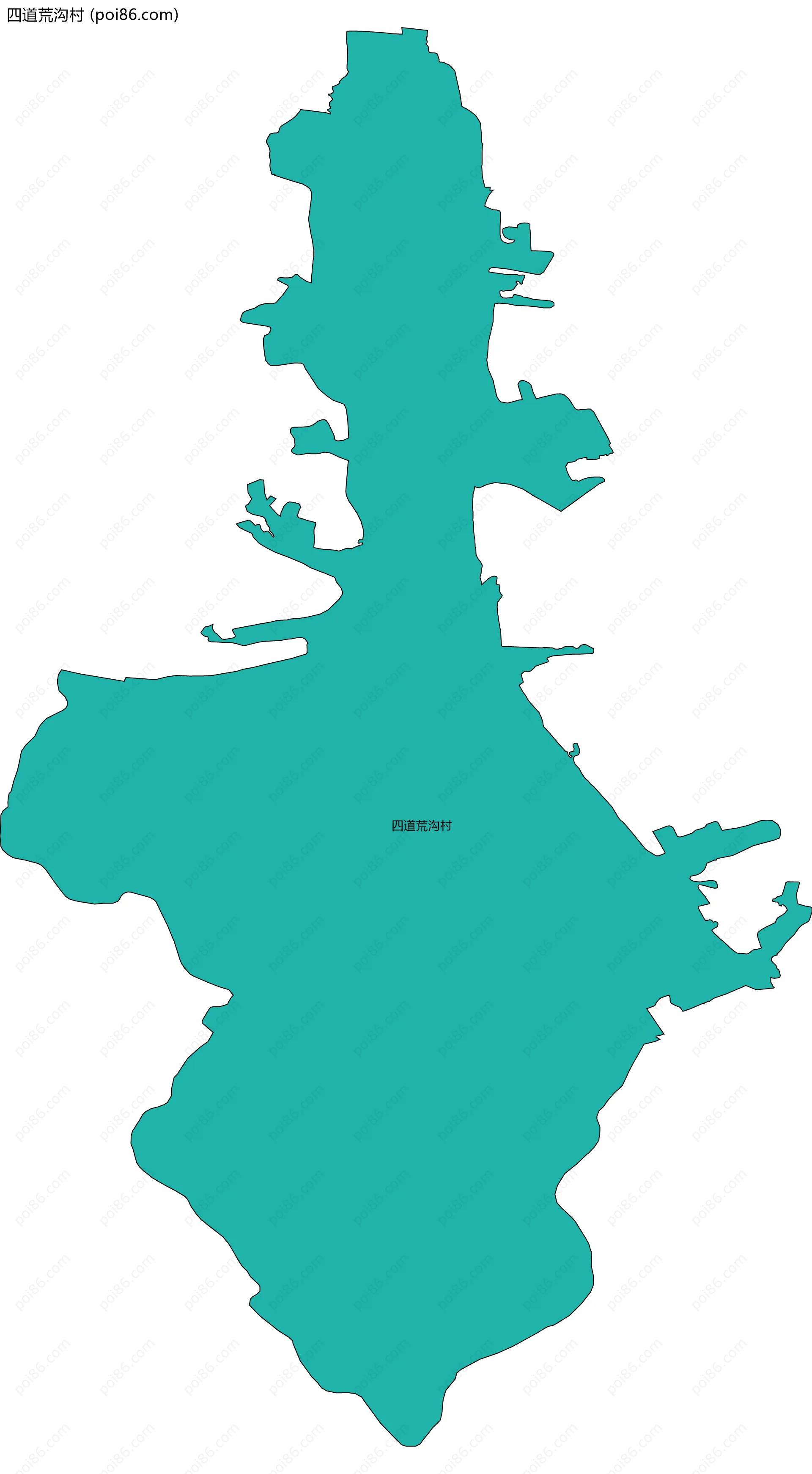 四道荒沟村边界地图