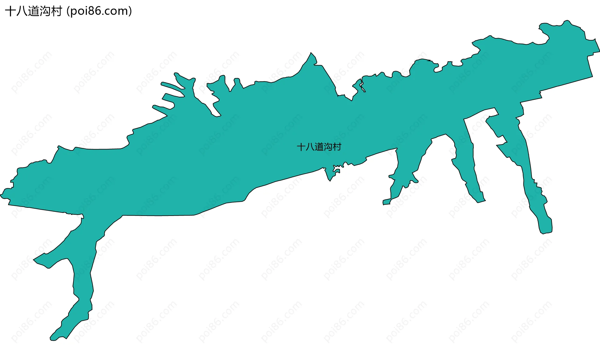 十八道沟村边界地图