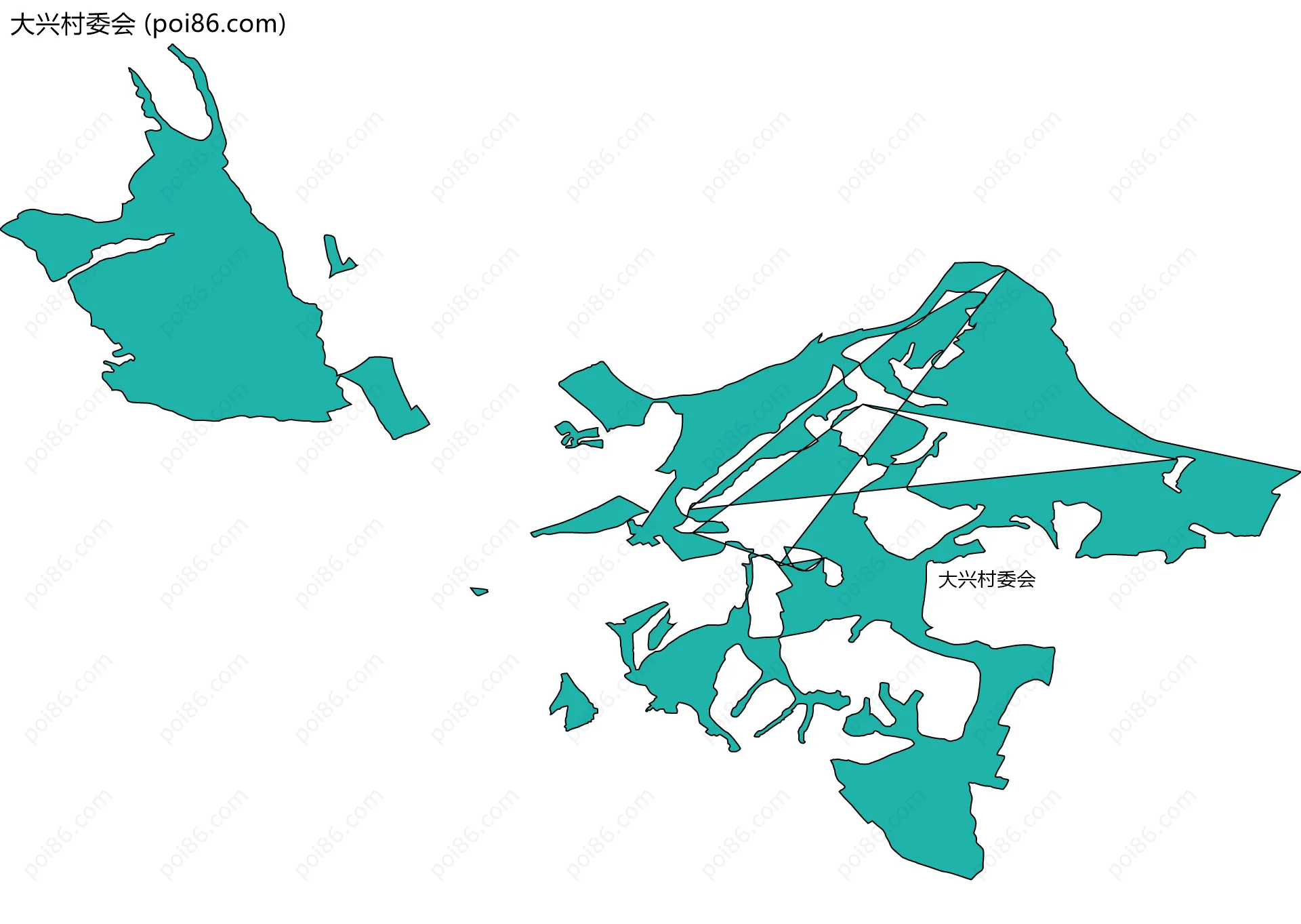 大兴村委会边界地图
