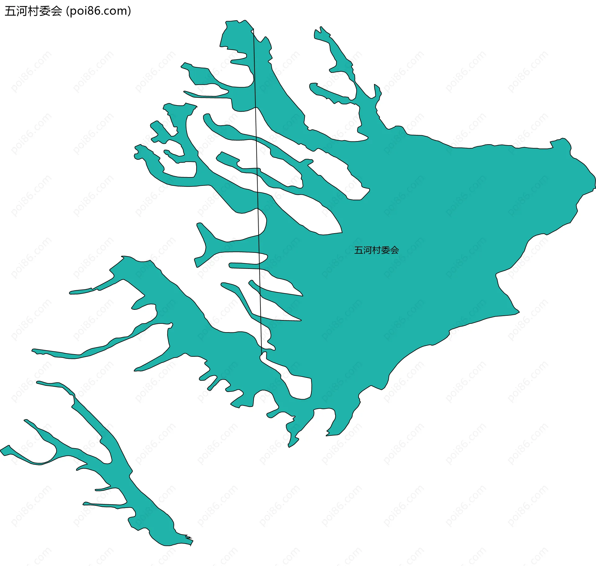 五河村委会边界地图
